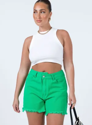 Ski Core WindproofInterior Kathleen Denim Shorts Green
