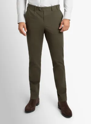 Carmine Olive Green Chino Pants Lightweight Construction