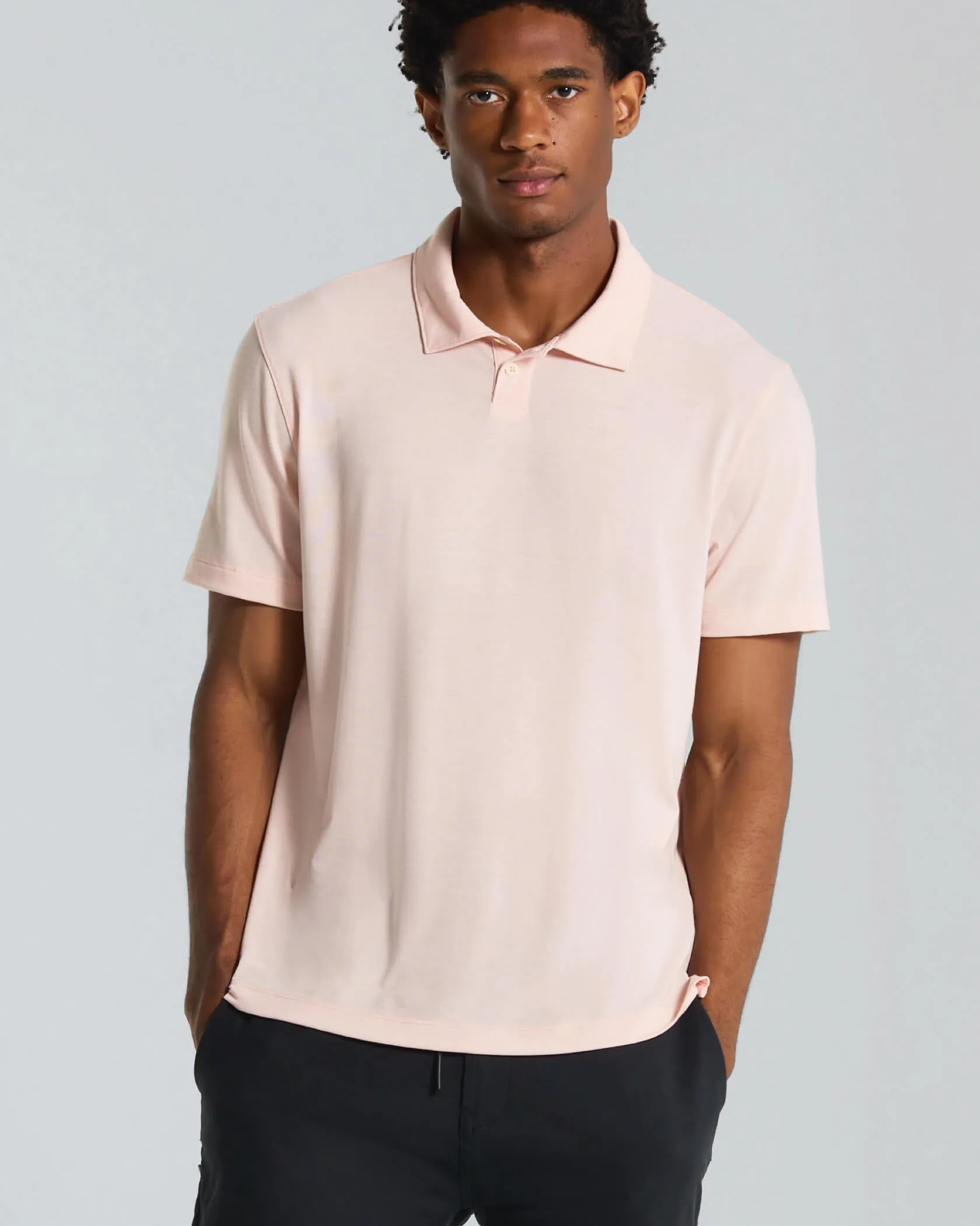 Multipanel Construction Button-Down Collar Sport Utility Polo