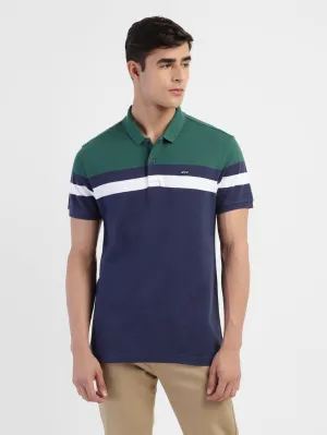 UV Protection Men's Colorblock Polo T-shirt
