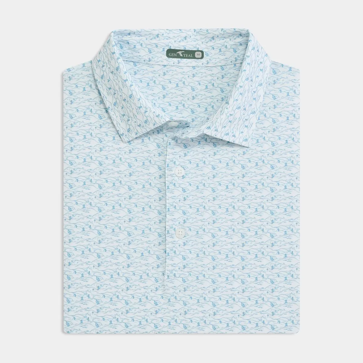 FadeResistant Dye Trendy Appeal Downhill Delight Printed Performance Polo