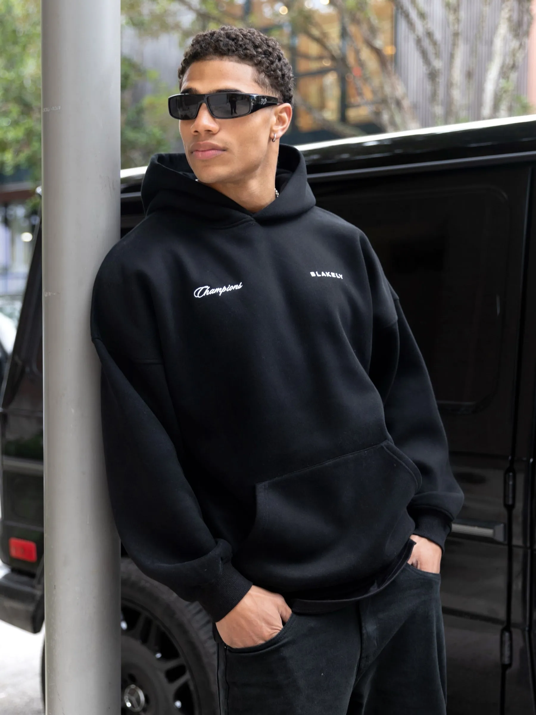 Beach Vacation Champions Legacy Relaxed Hoodie - Black