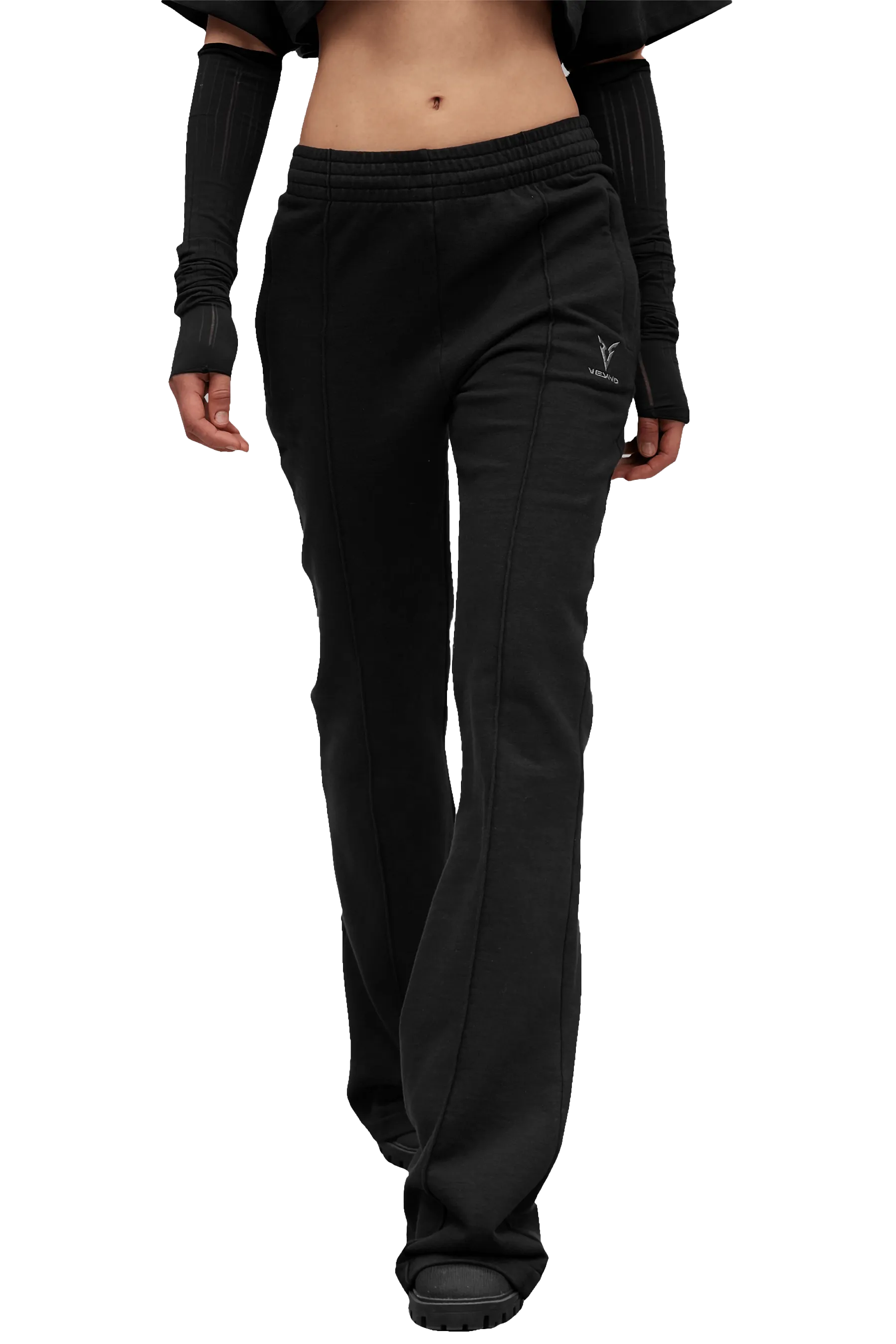 FLARED JOGGERS - Black Modular Pocket System Anti Snag Threading