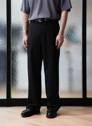 Polyester Wide Straight Pants slim fit