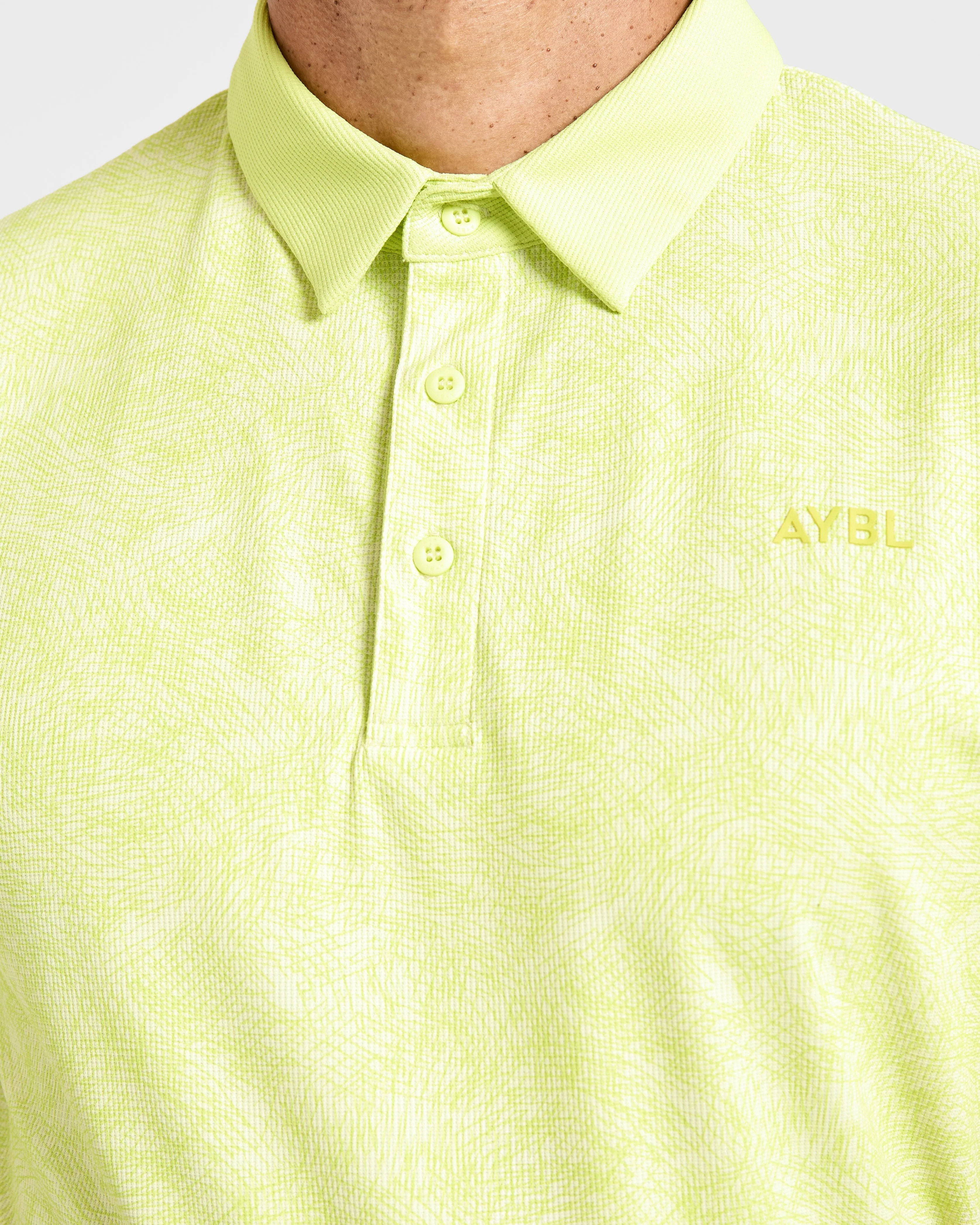 Precision Static Polo - Lime Summer Golf Athletic Cut