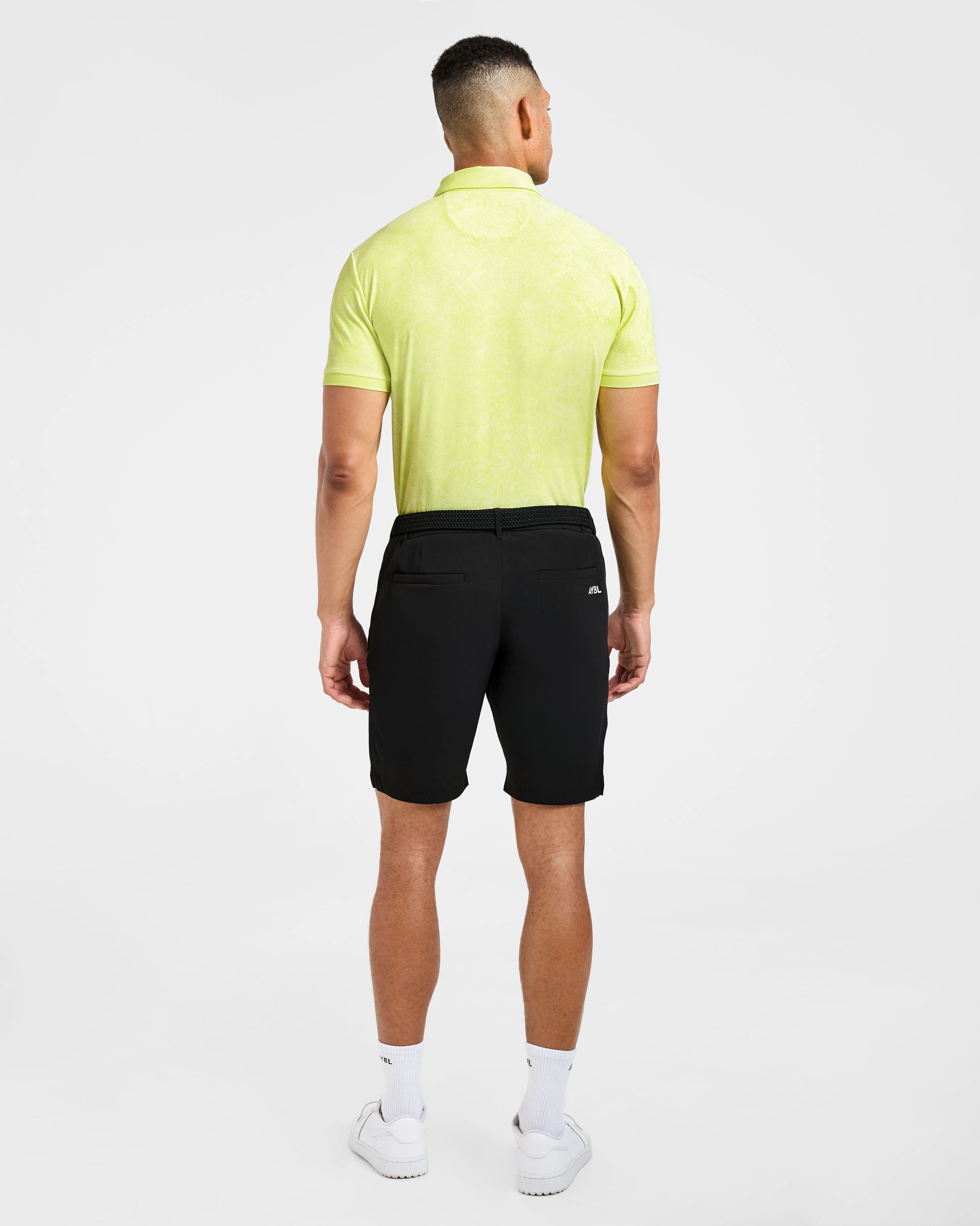 Sporty Elegance YarnDyed Construction Precision Static Polo - Lime