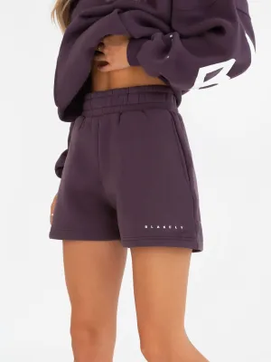 Isabel Jogger Shorts - Plum light texture Anniversary Gift
