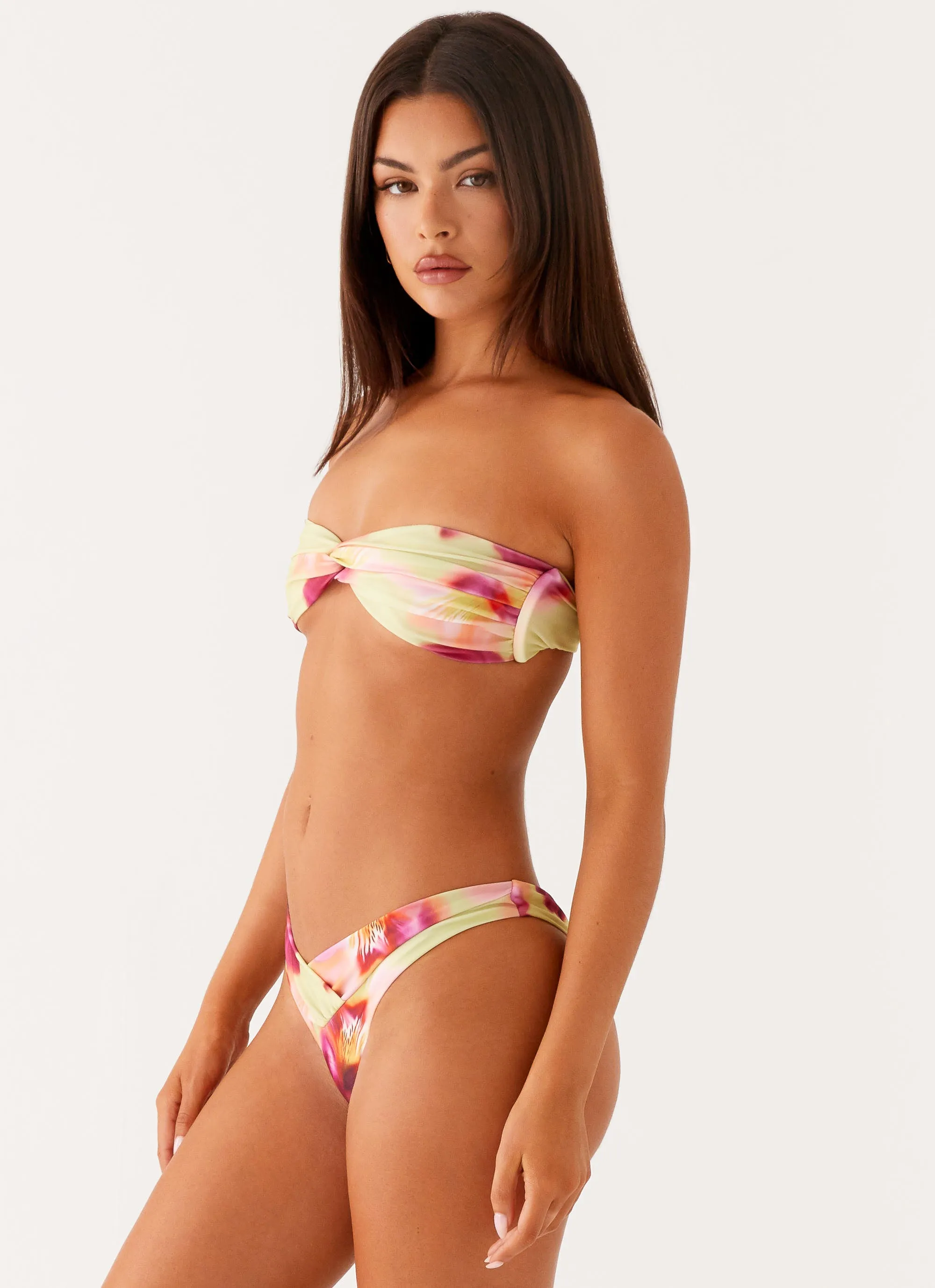 Delta Bikini Bottoms - Green Tropical Color Lock Technology
