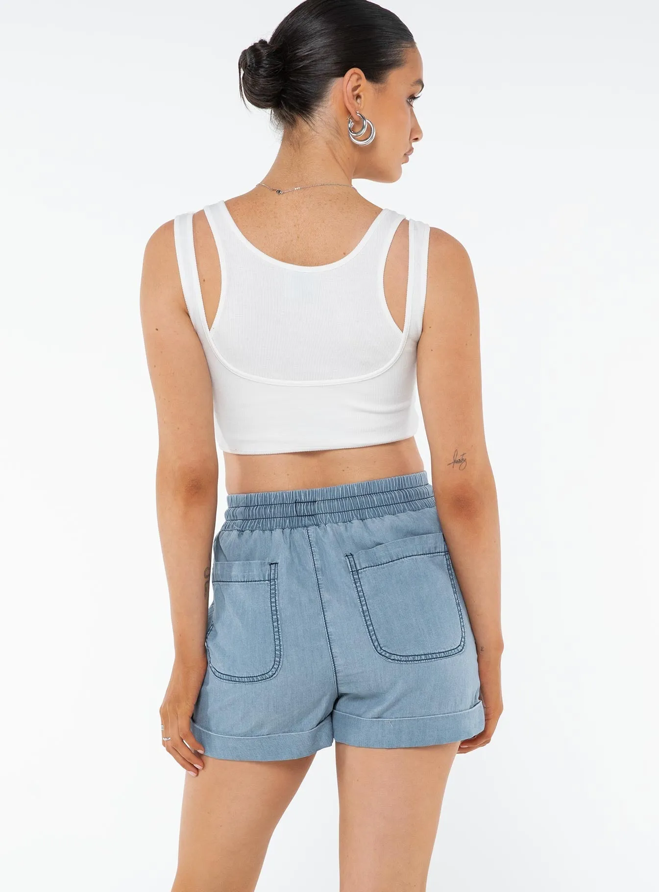 Elegant Glow Milady Shorts Light Blue