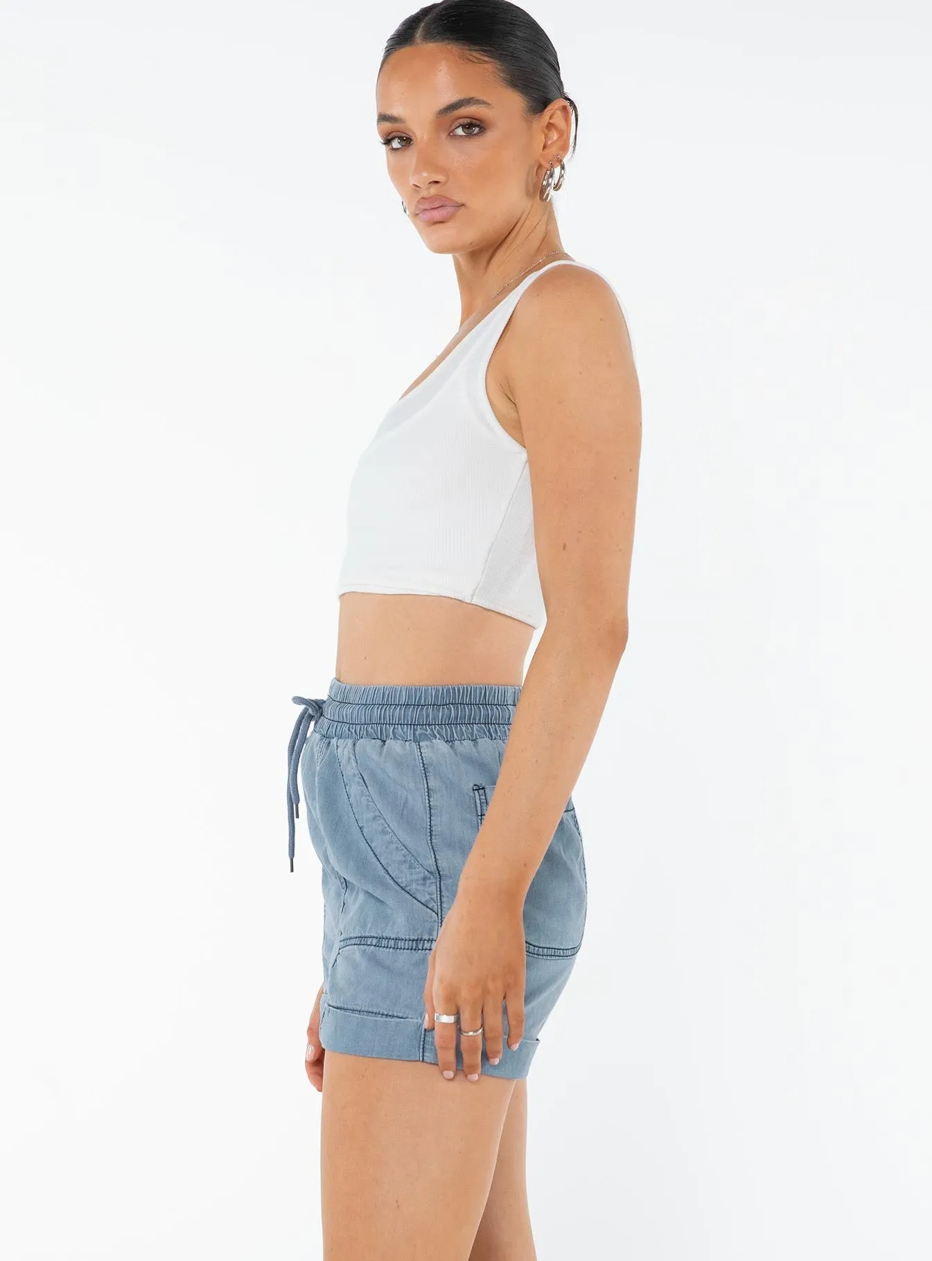 WindResistantWeave Rich Tone Milady Shorts Light Blue