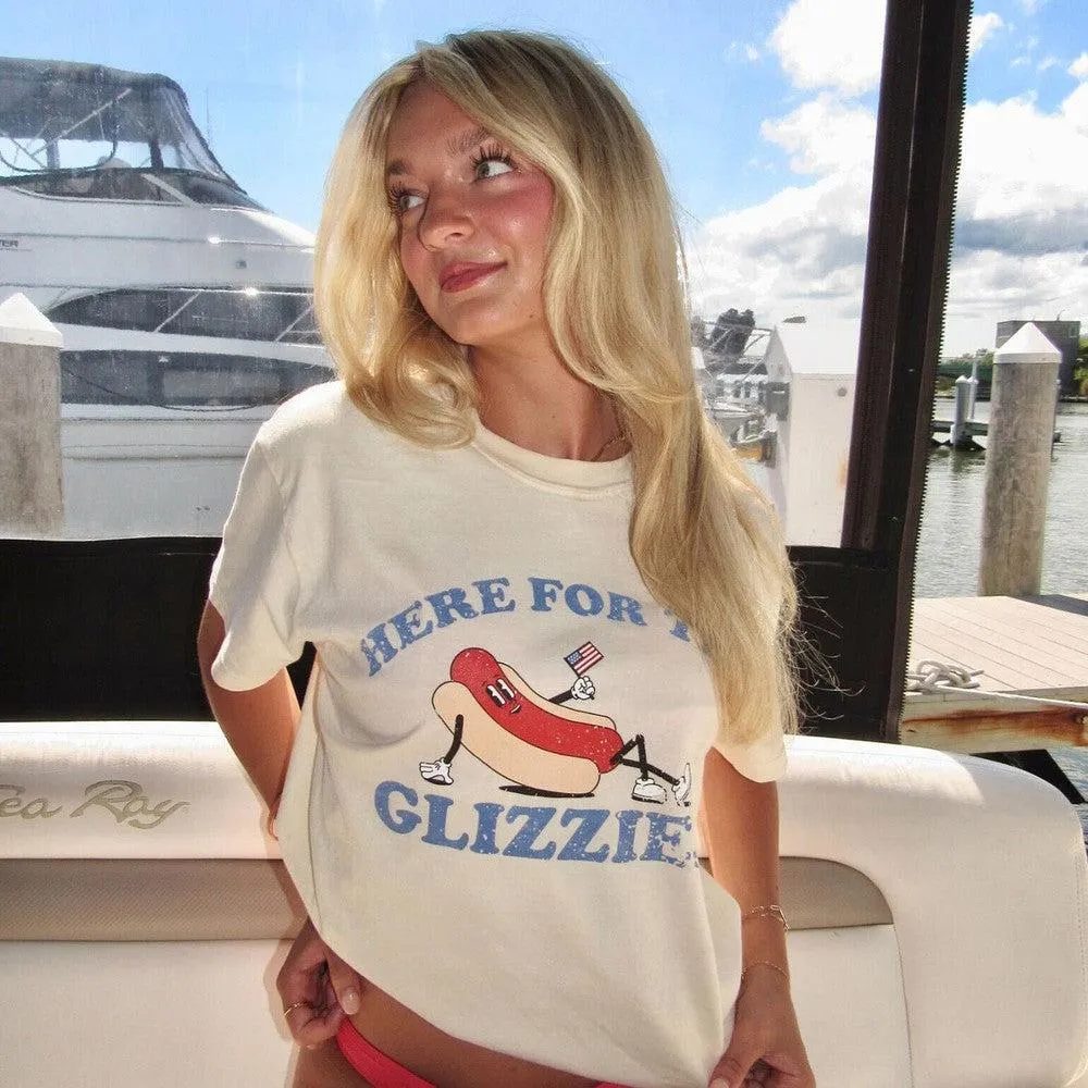 Here For The Glizzies Tee NonRestrictive Cut