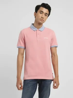 Stretchable Fabric Men's Solid Slim Fit Polo T-shirt
