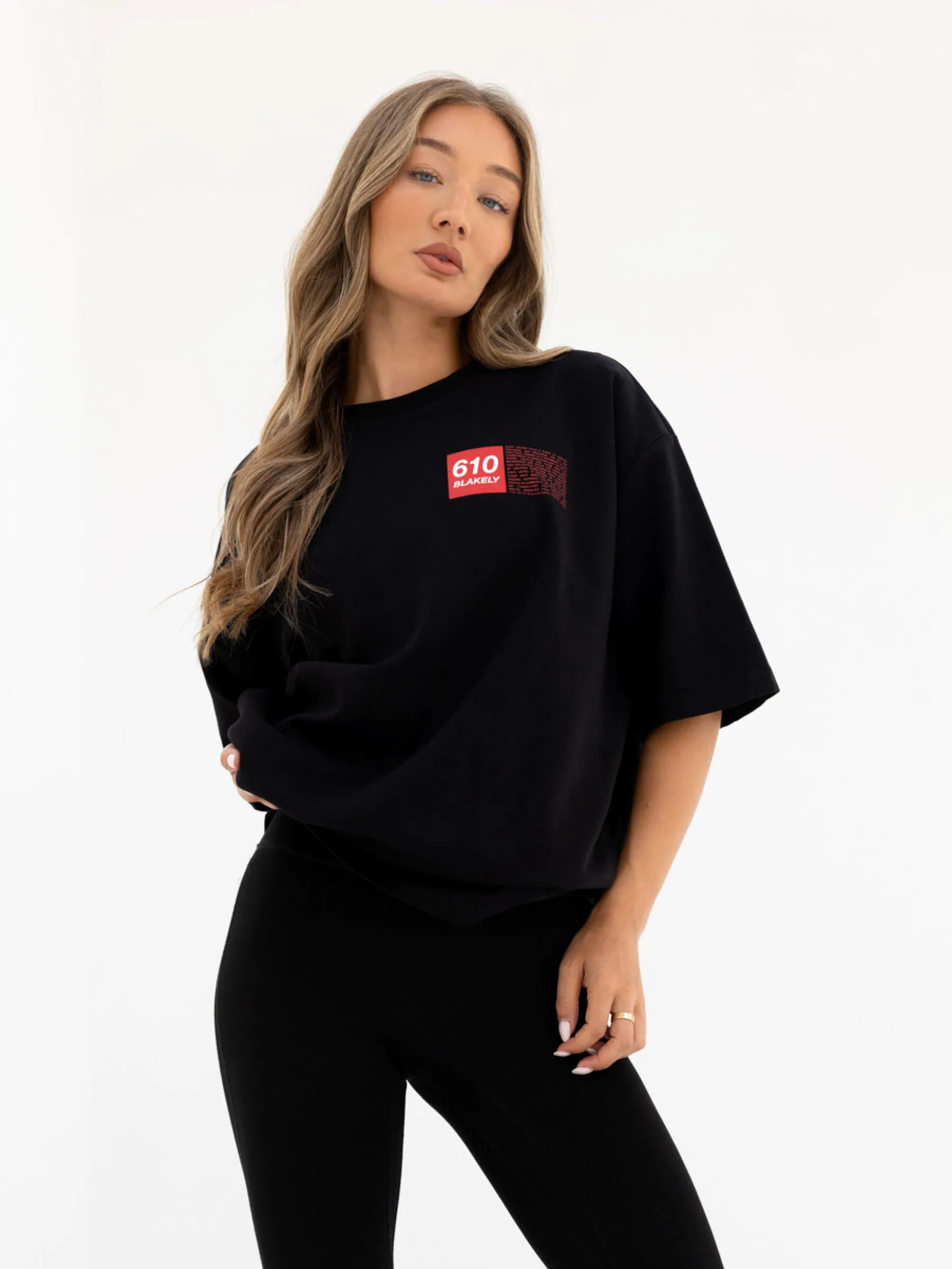 semi-formal style Tribeca 610 Ultra Oversized T-Shirt - Black