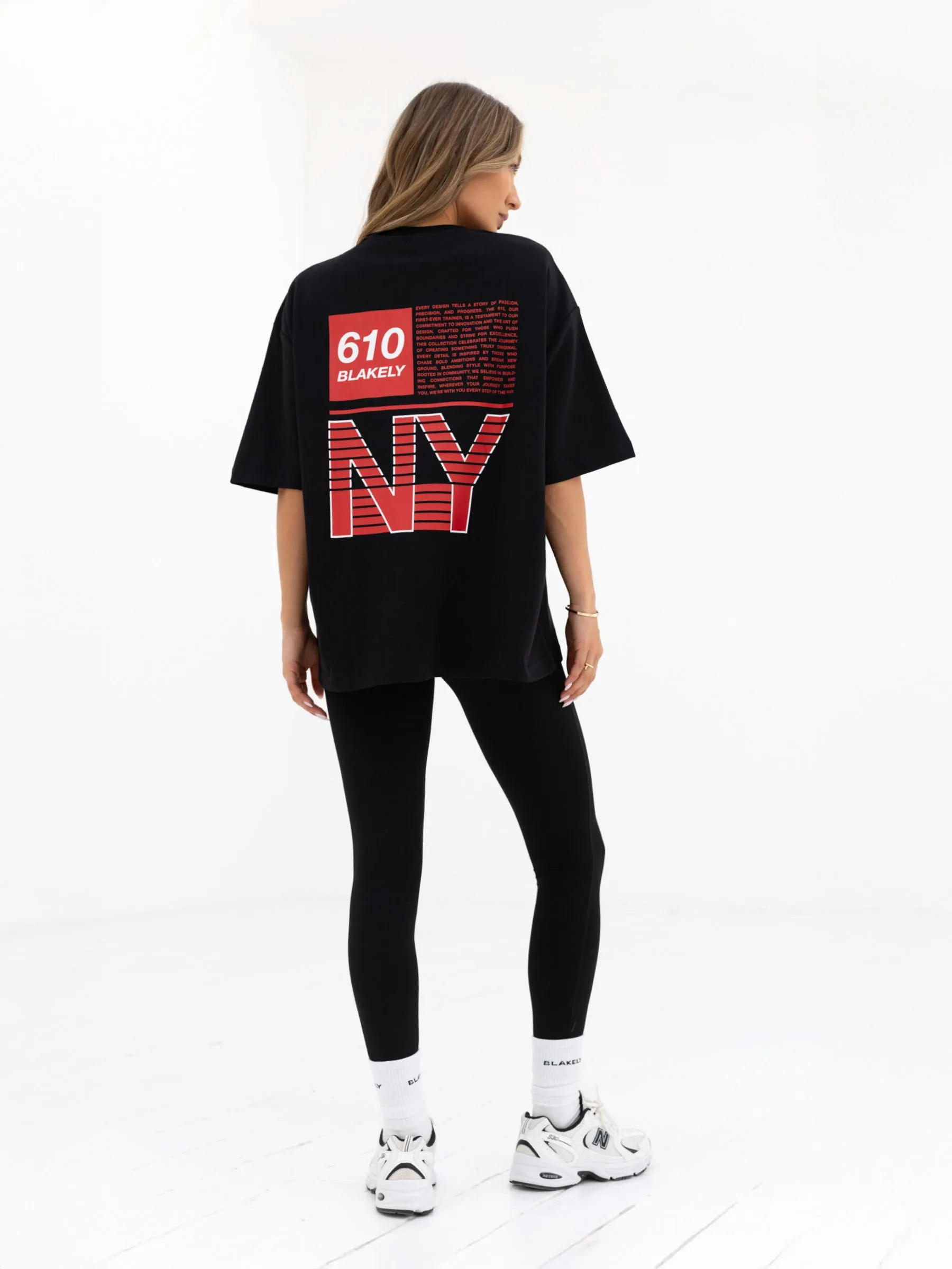 Tribeca 610 Ultra Oversized T-Shirt - Black Trendy Comfort Wear Everyday Chic