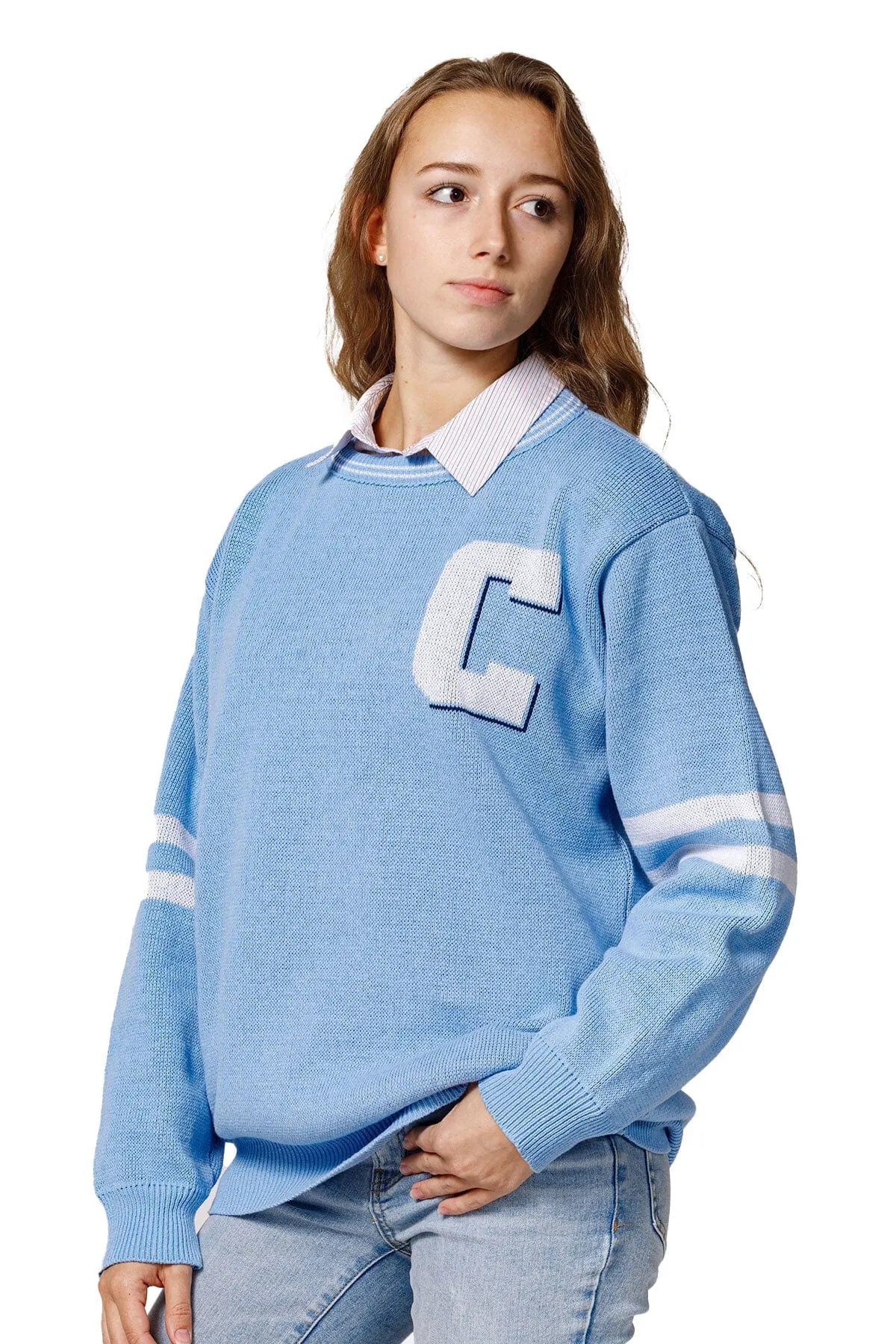 COLUMBIA UNISEX KNIT CREW Pre Shrunk Fabric Rayon blend