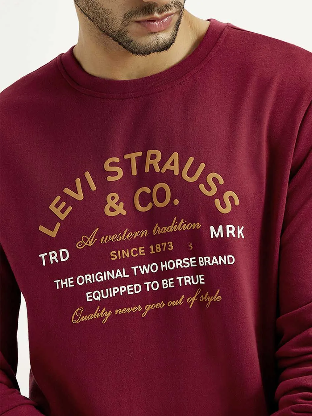 Peacock like Monkey like Men's Printed Round Neck Sweatshirt