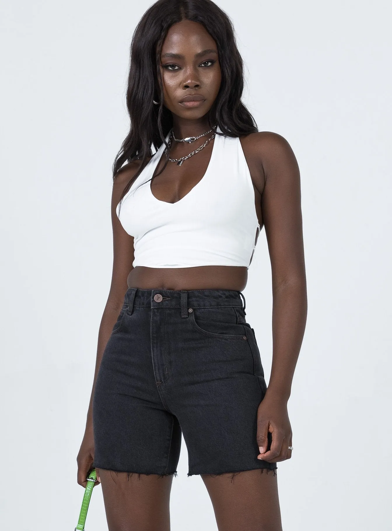 FlexFitTechnology Abrand Claudia Cut Off Black Box Shorts Black