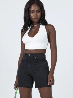 Zoom Proper MoistureControl Fabric Abrand Claudia Cut Off Black Box Shorts Black