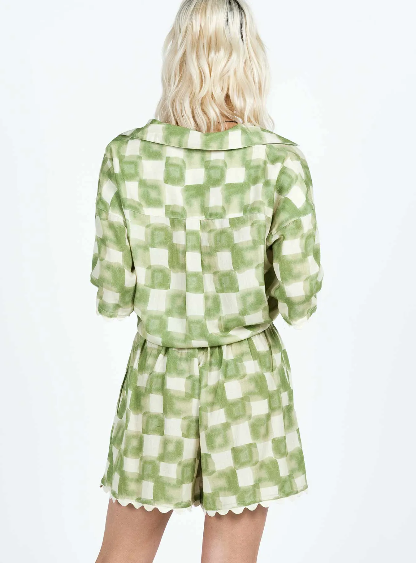 NonSlipTrims Calm Ease Franke Checkerboard Set Green / Beige