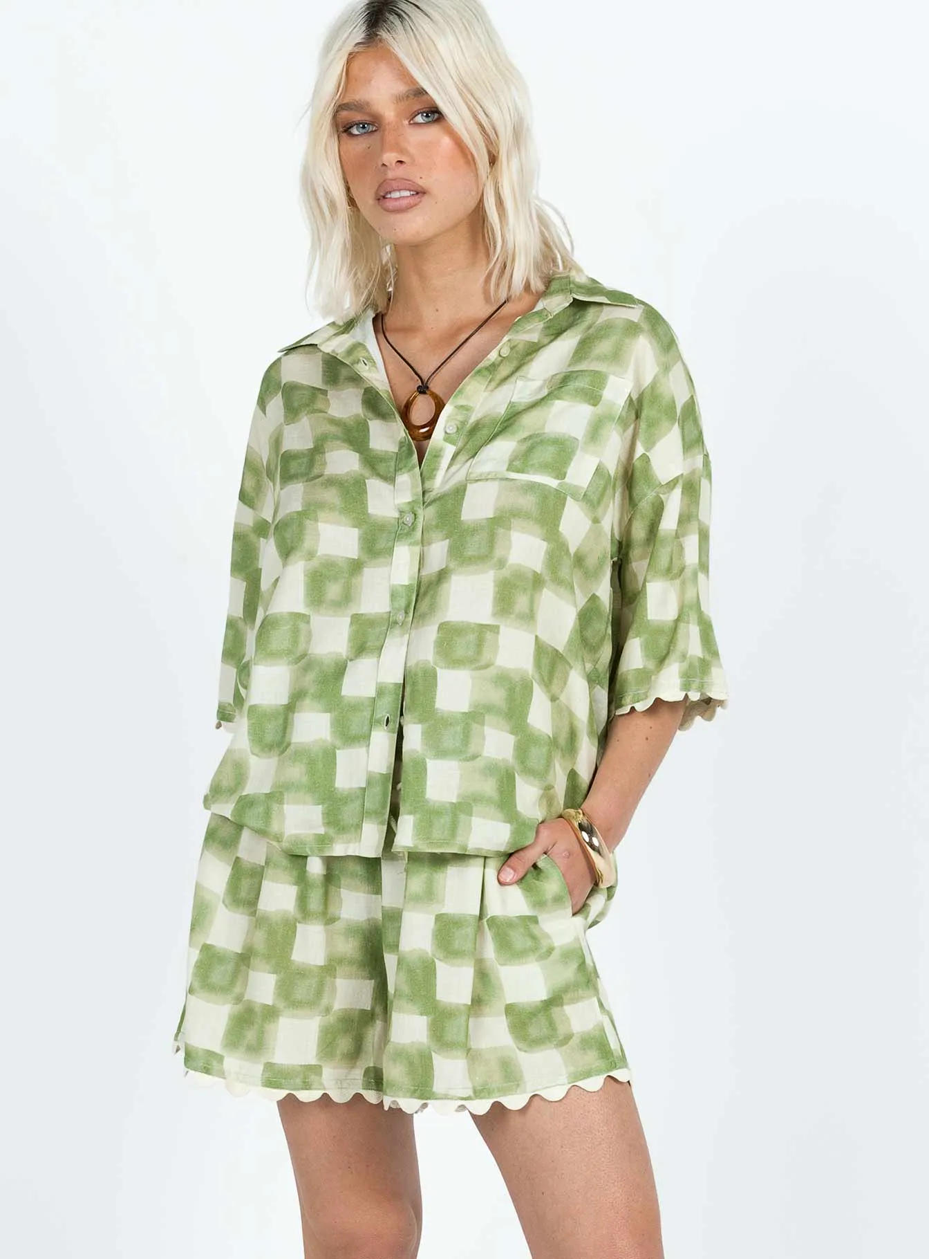 Franke Checkerboard Set Green / Beige Durable Reinforcements