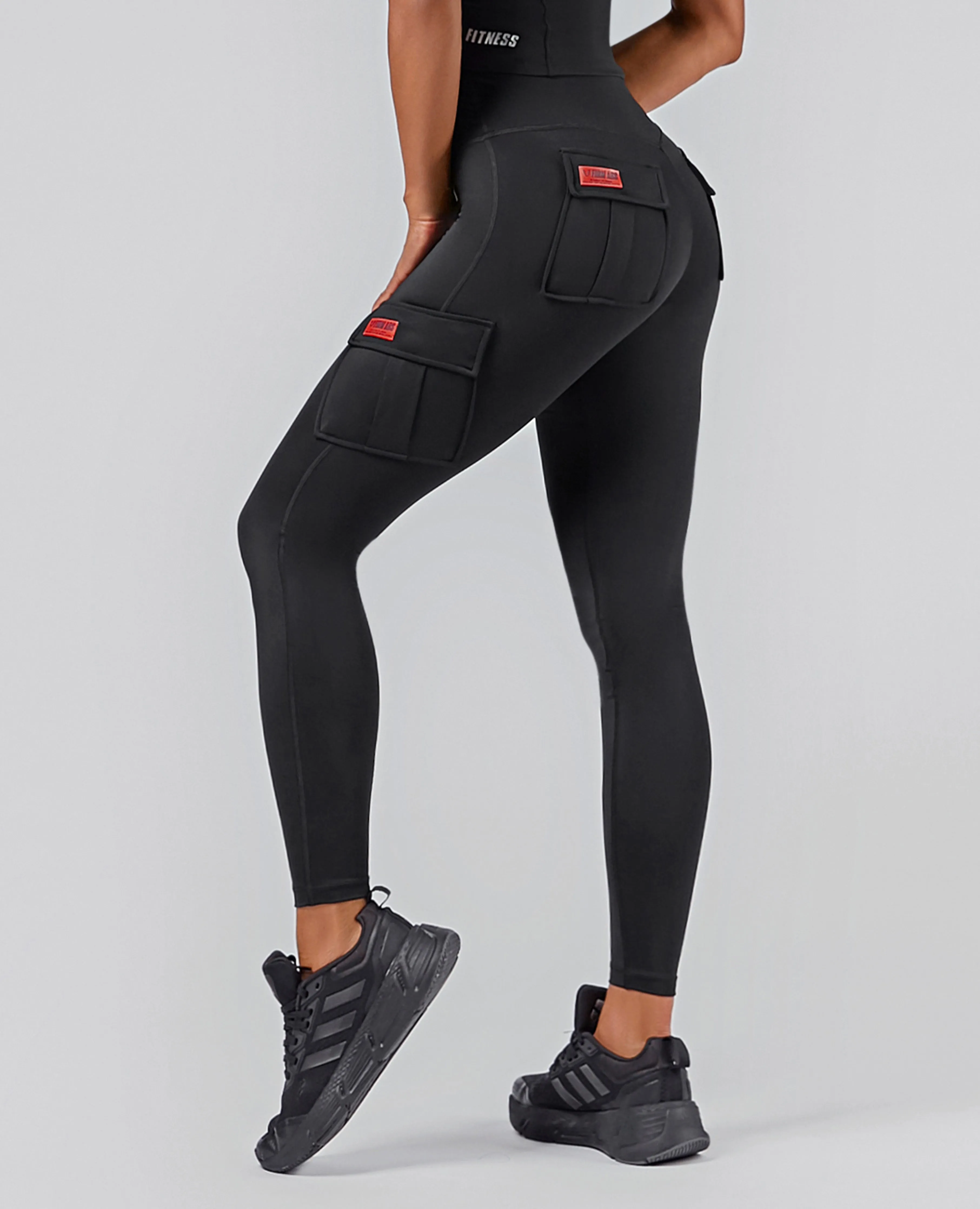 Cool Tone Solo Cargo Leggings - Black