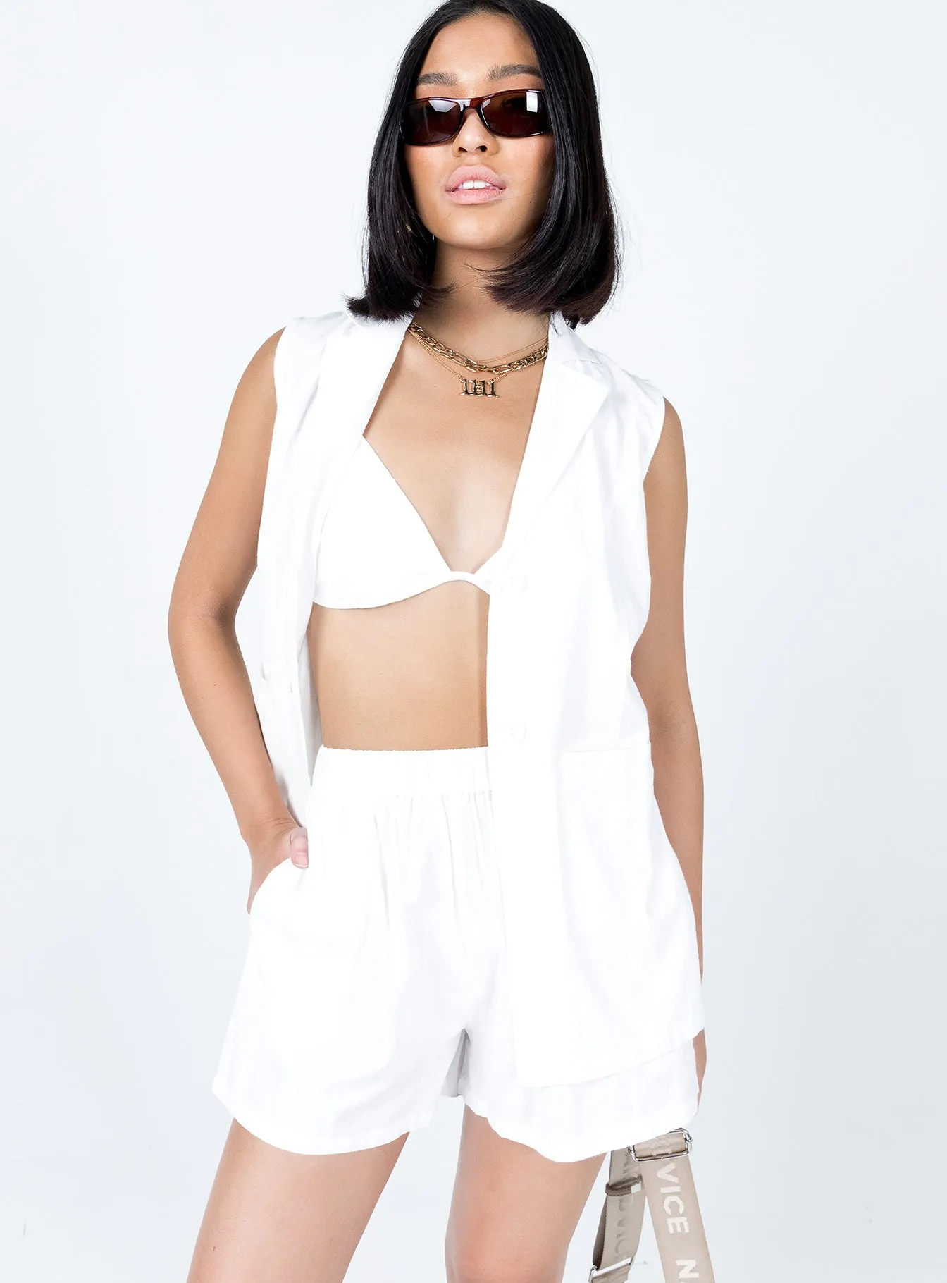 Dense Fit Noah Vest Set White