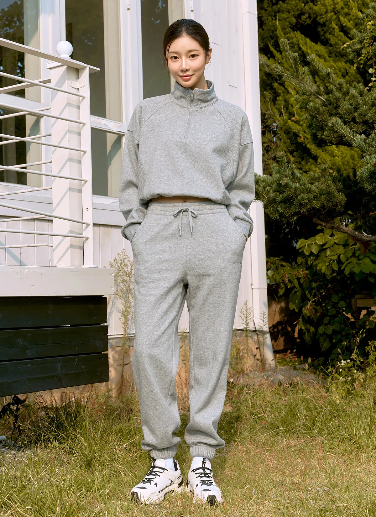 Wind Ease Saga Fit Peach Ribbed Basic Joggers