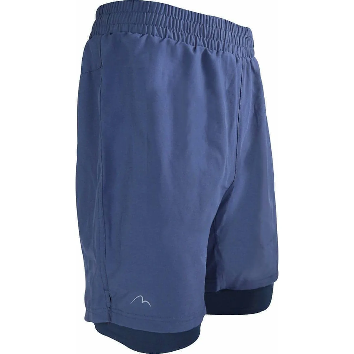 Wrinkle-Resistant More Mile Core 2 In 1 Mens Running Shorts - Blue