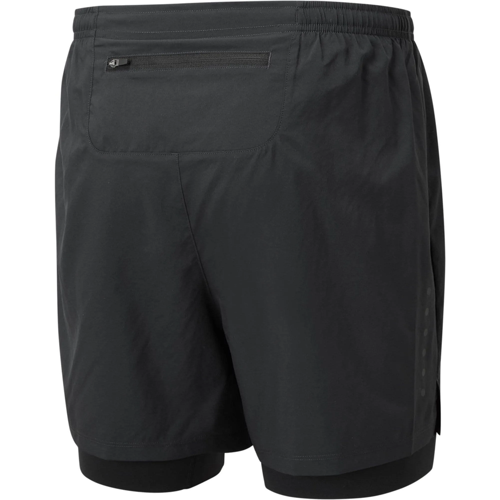 Ronhill Core Twin 2 In 1 Mens Running Shorts - Black beach volleyball gear No Ride Up Design