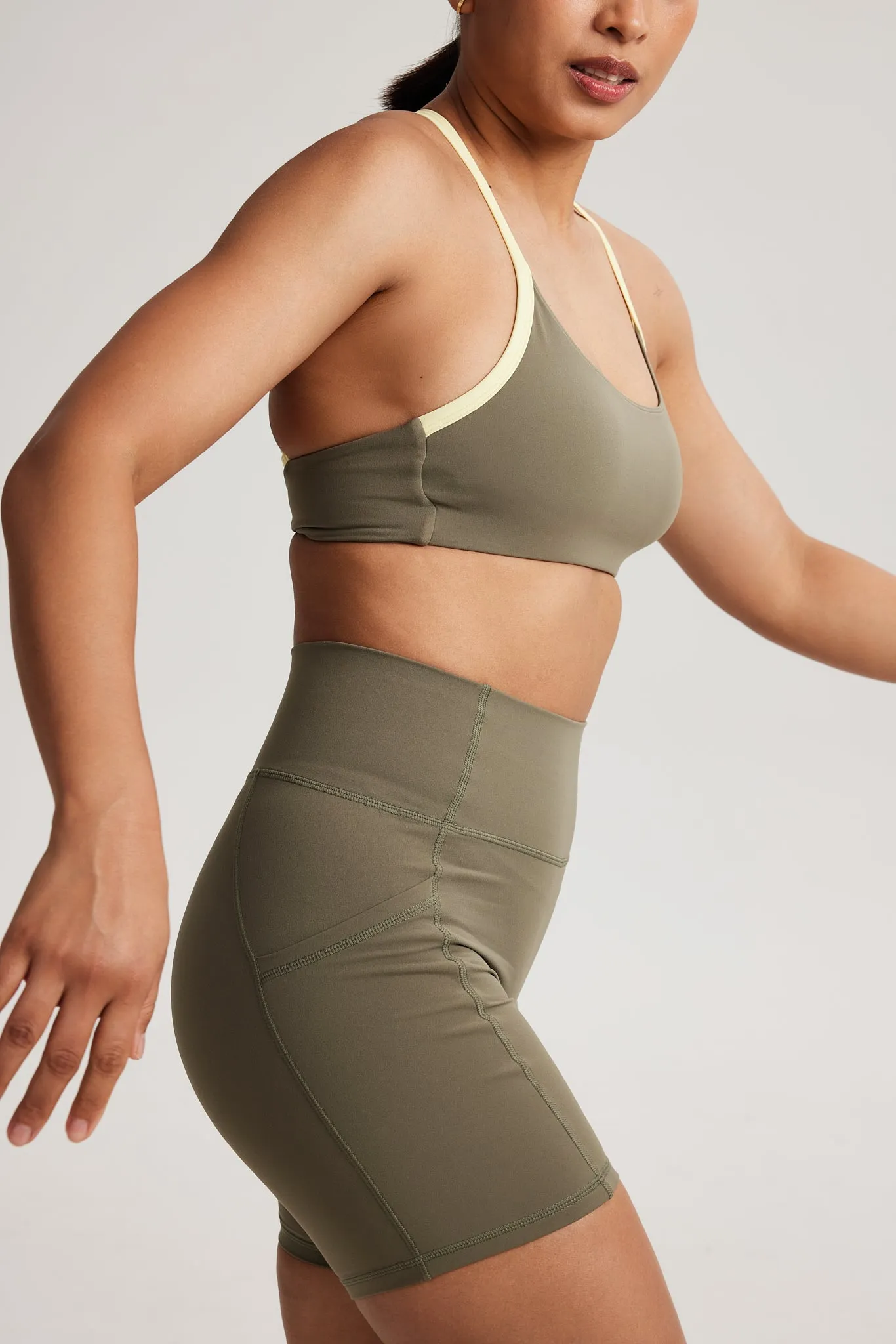dance clothing Pocket Shorts (Biker 6") in Avocado