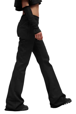 Stylish Fit FLARED JOGGERS - Black
