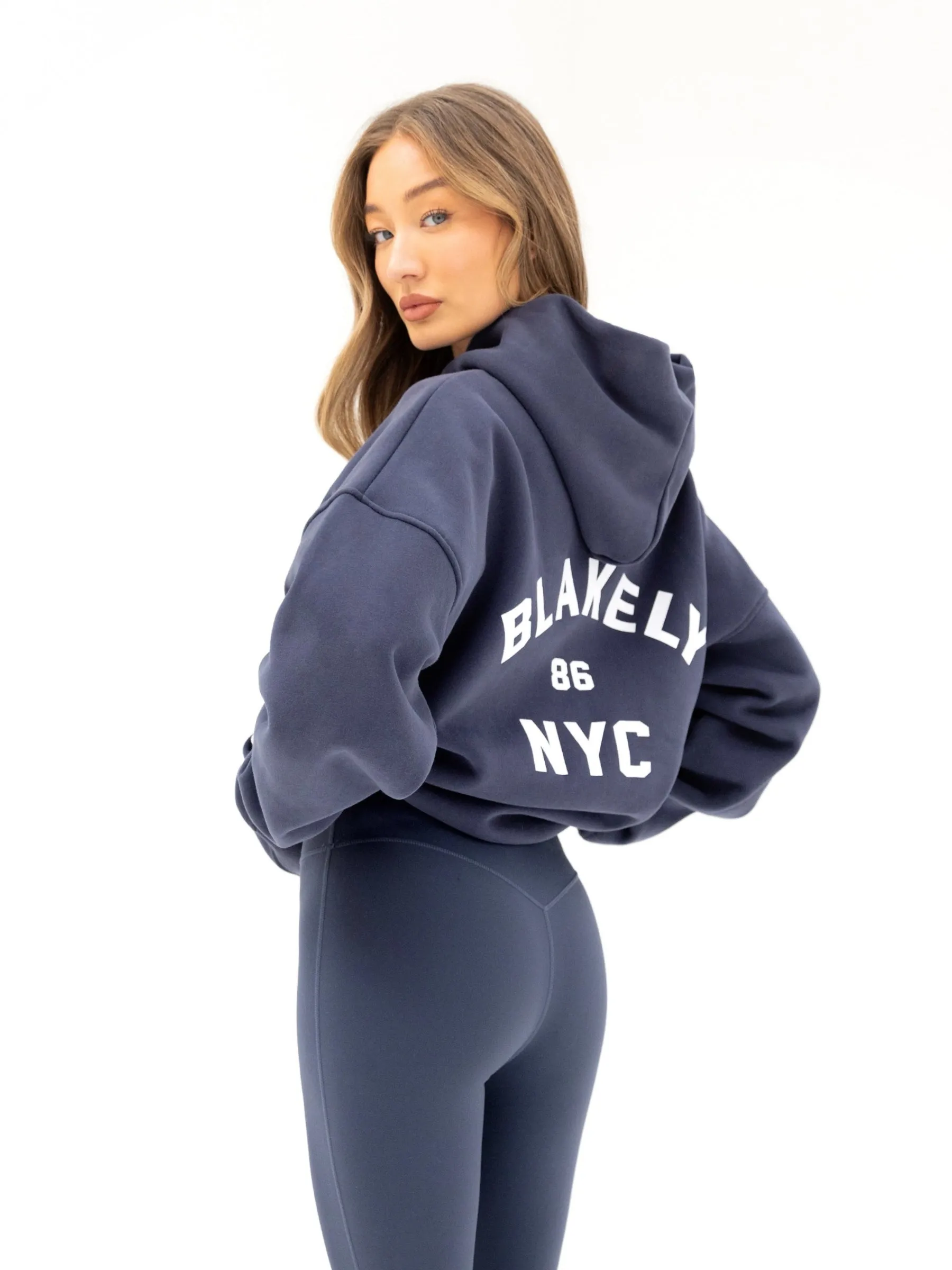 NYC Oversized Hoodie - True Navy Practical Leisure Wear