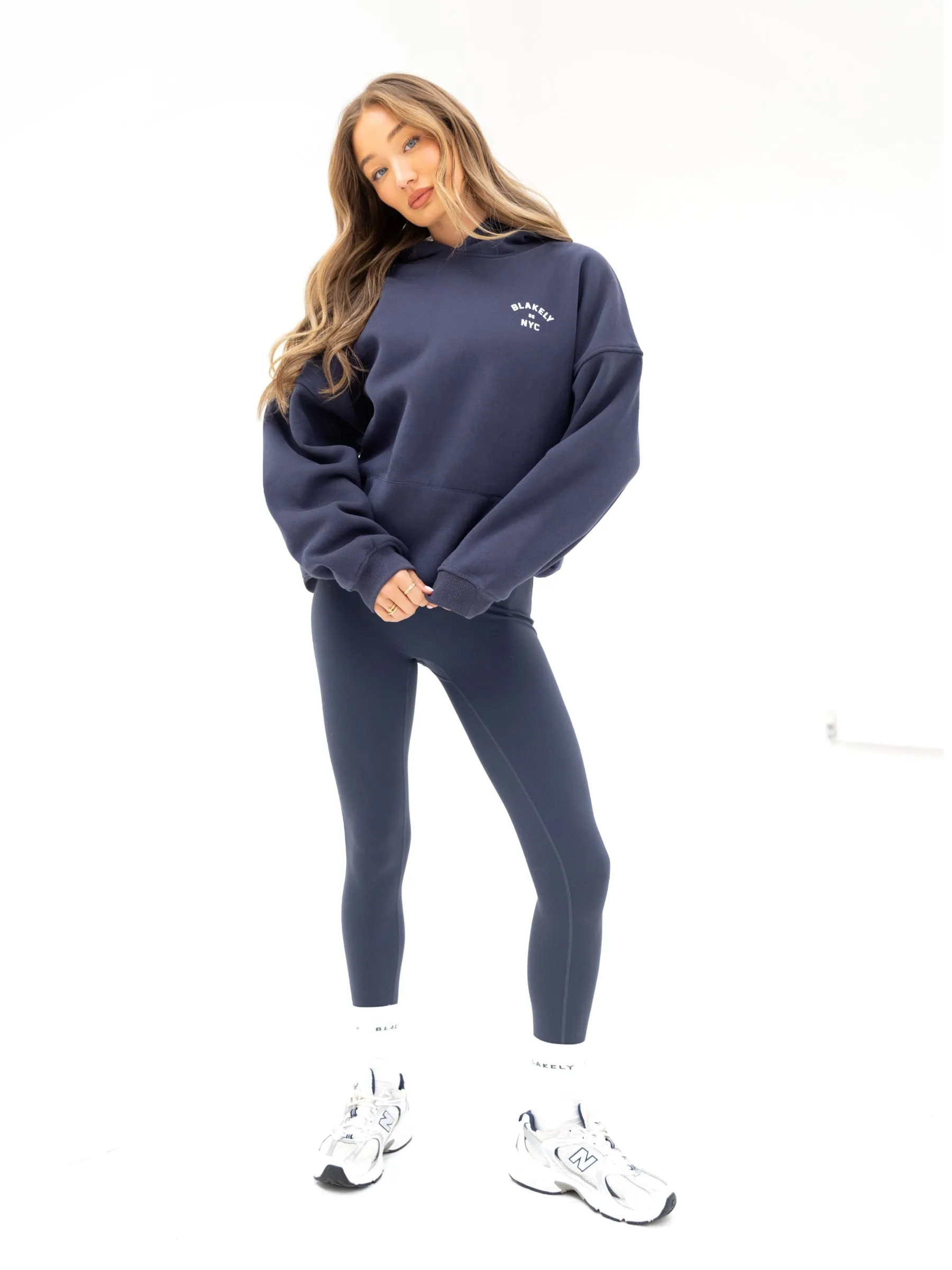 Zippered Pockets youth choice NYC Oversized Hoodie - True Navy