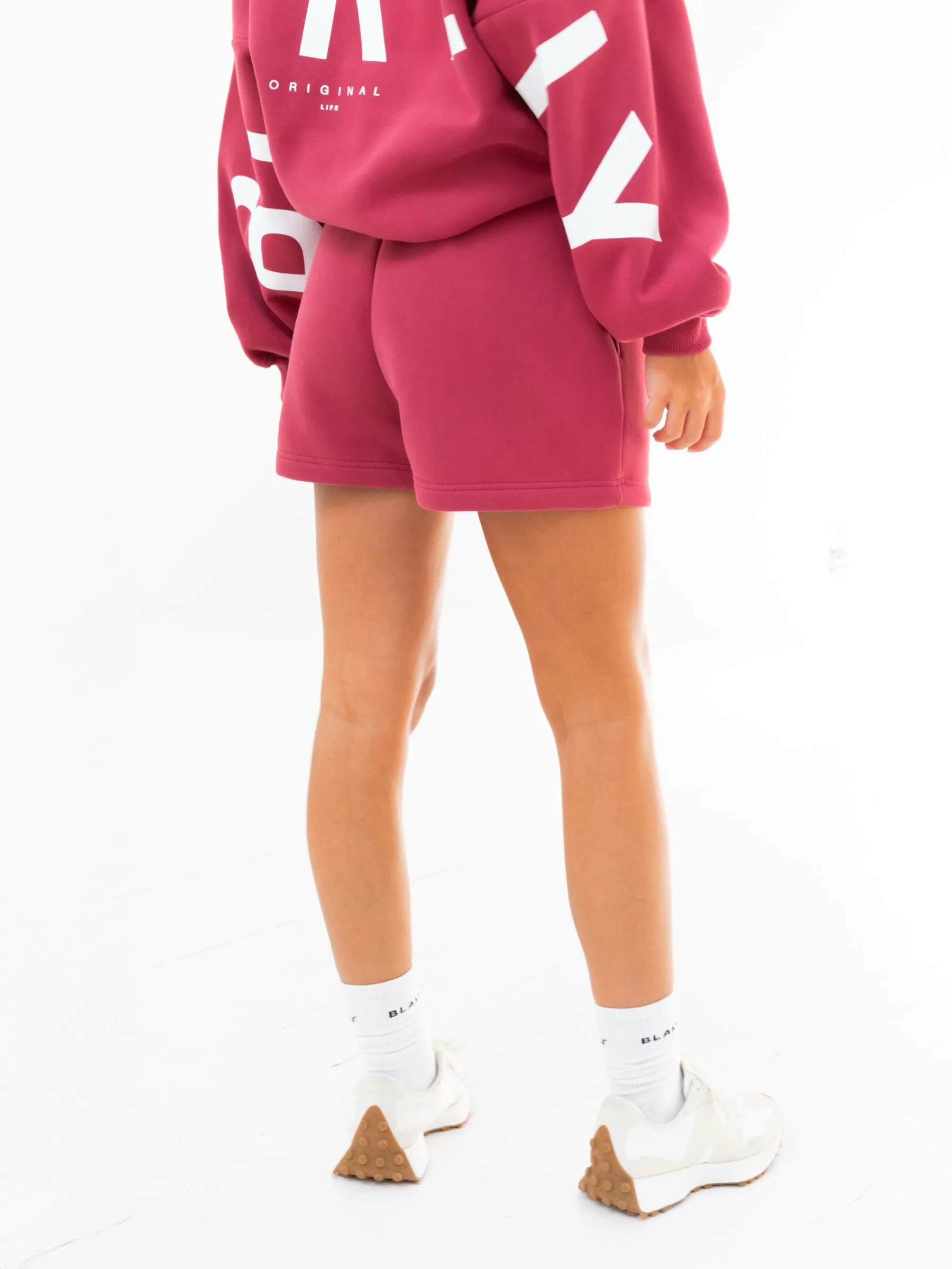 khaki shorts Isabel Jogger Shorts - Deep Pink