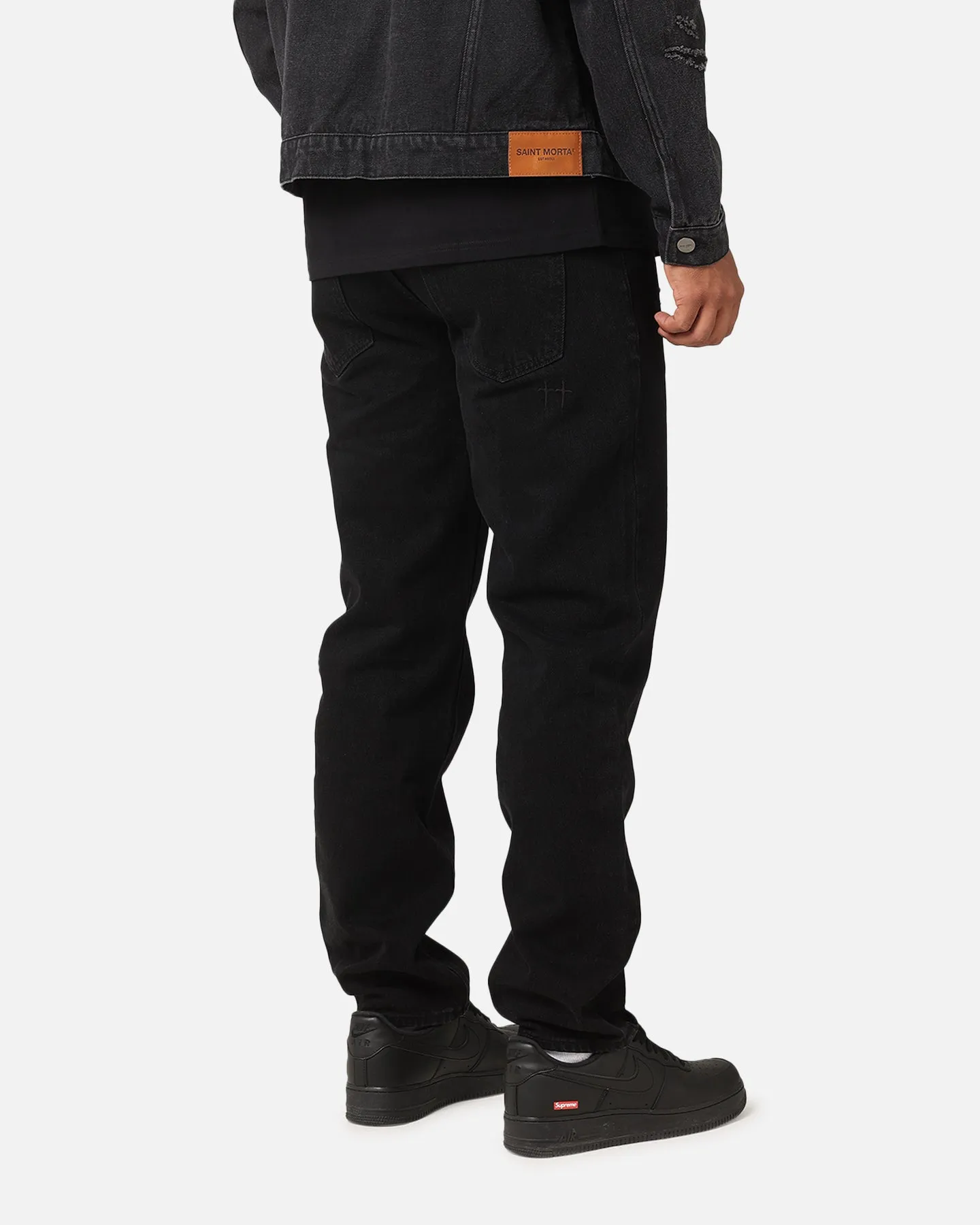 Saint Morta Psykhe Distressed Jeans Washed Black Neutral palette Minimal Aesthetic