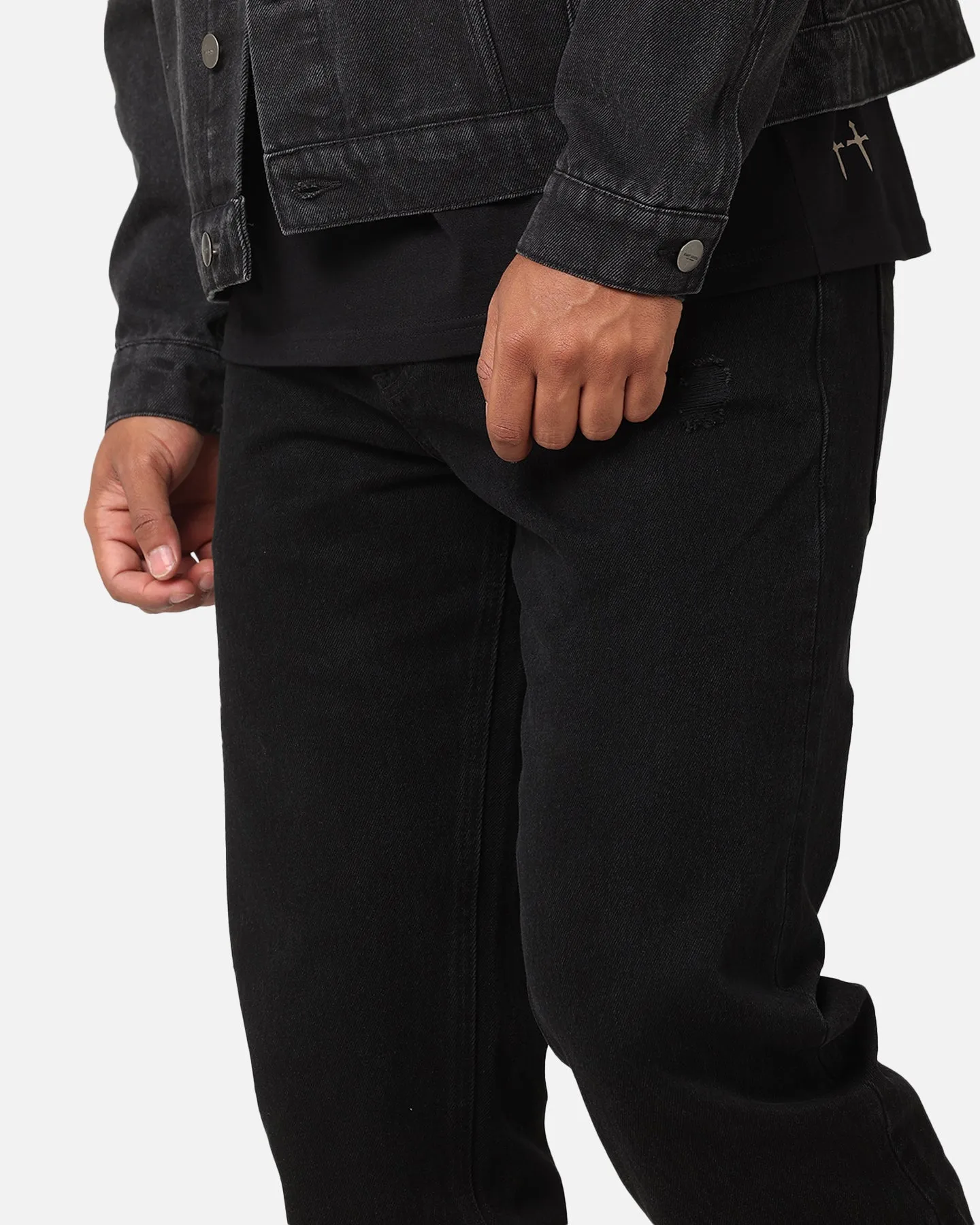 Saint Morta Psykhe Distressed Jeans Washed Black Quick Dry Technology No Fade Look