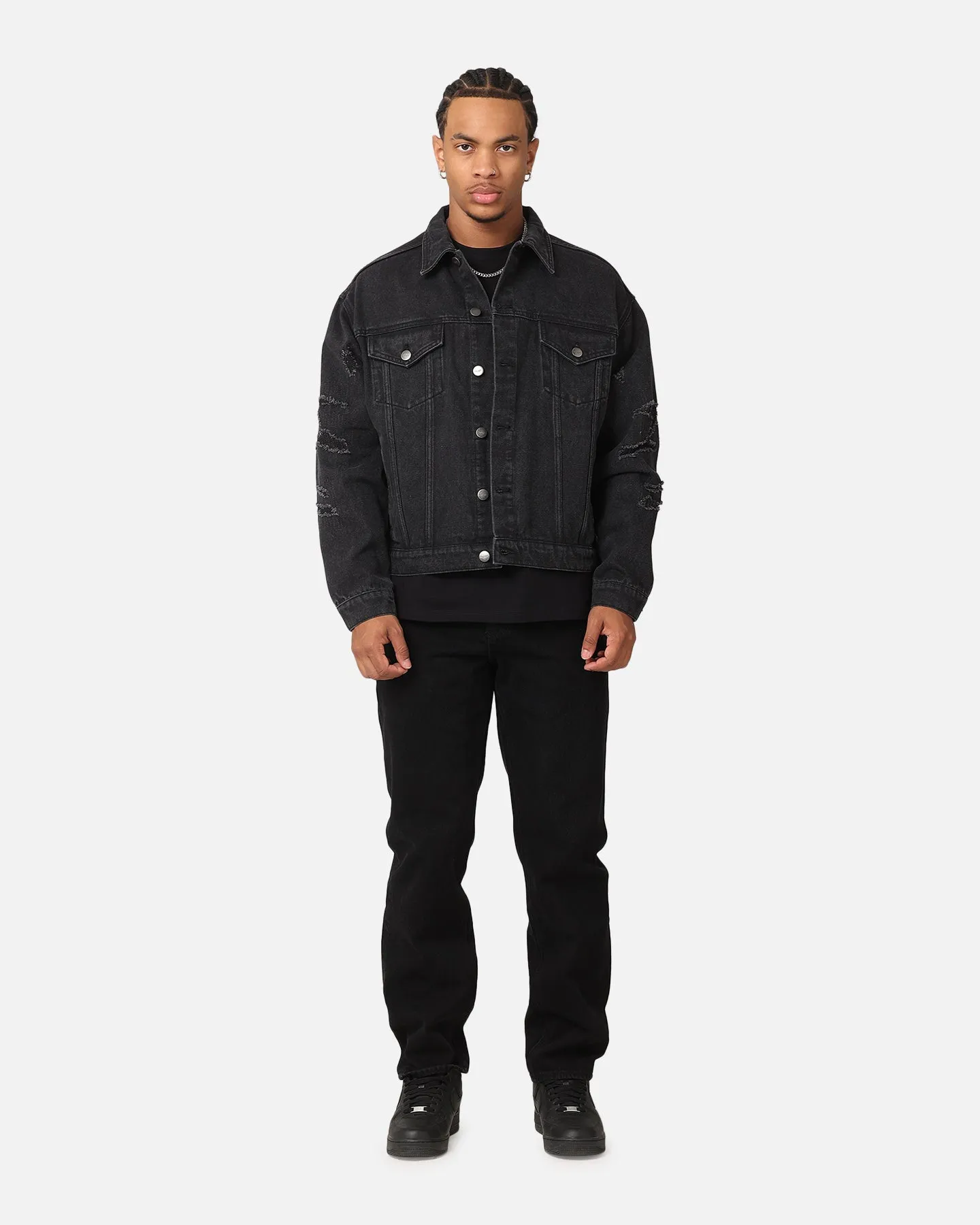 All Body Fit Saint Morta Psykhe Distressed Jeans Washed Black