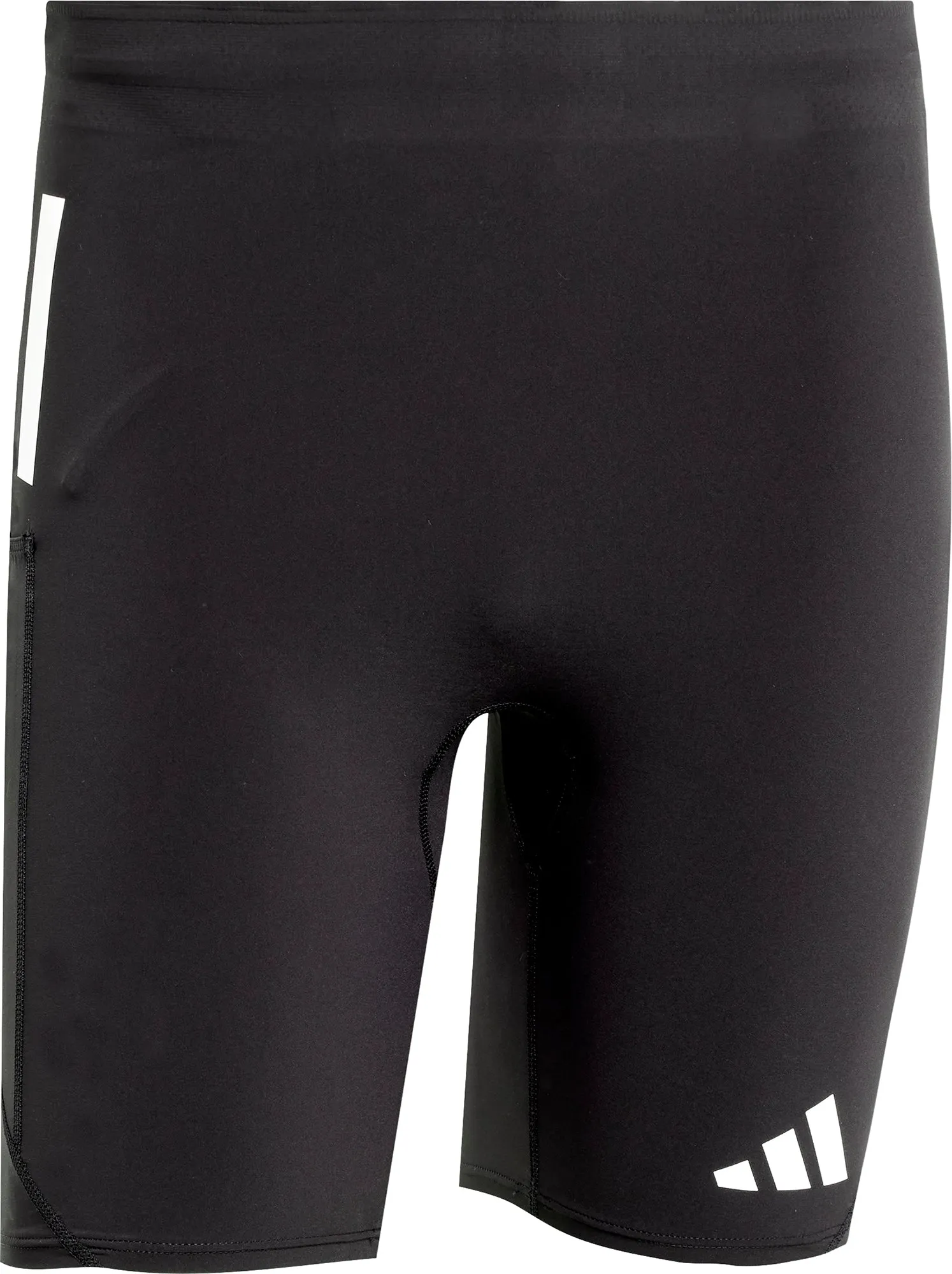 adidas Adizero Mens Short Running Tights - Black Double Layered Panels