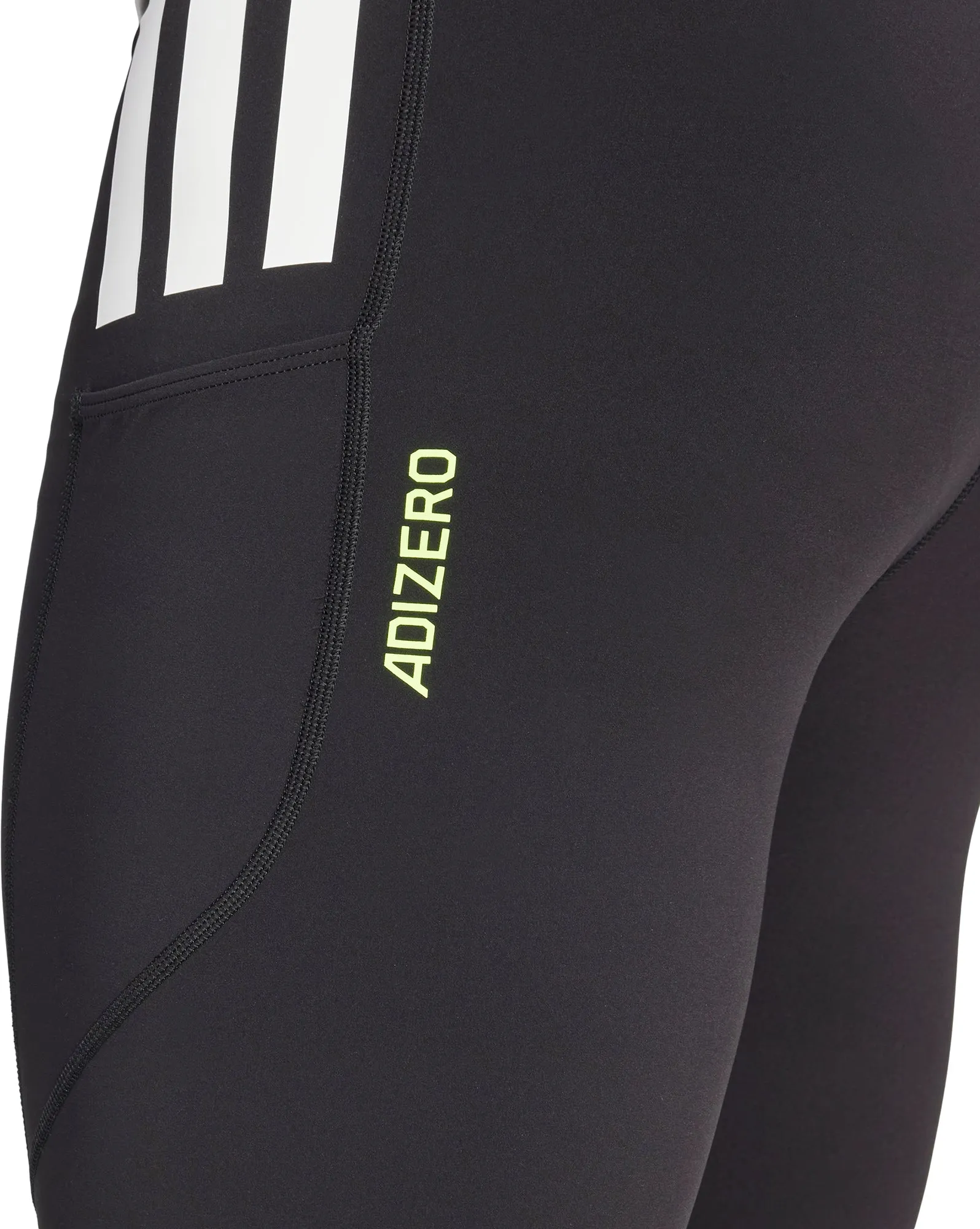 Cotton Blend adidas Adizero Mens Short Running Tights - Black
