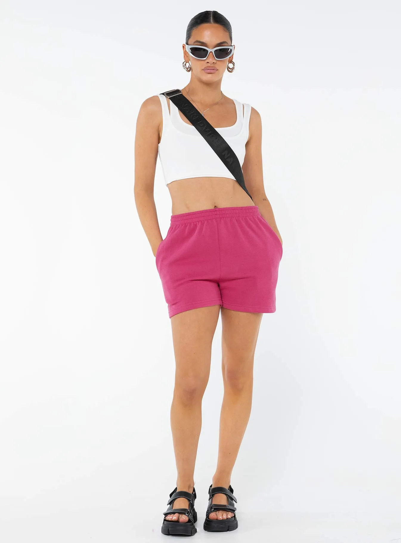 Cenzo Track Shorts Pink ElasticFree Cuffs