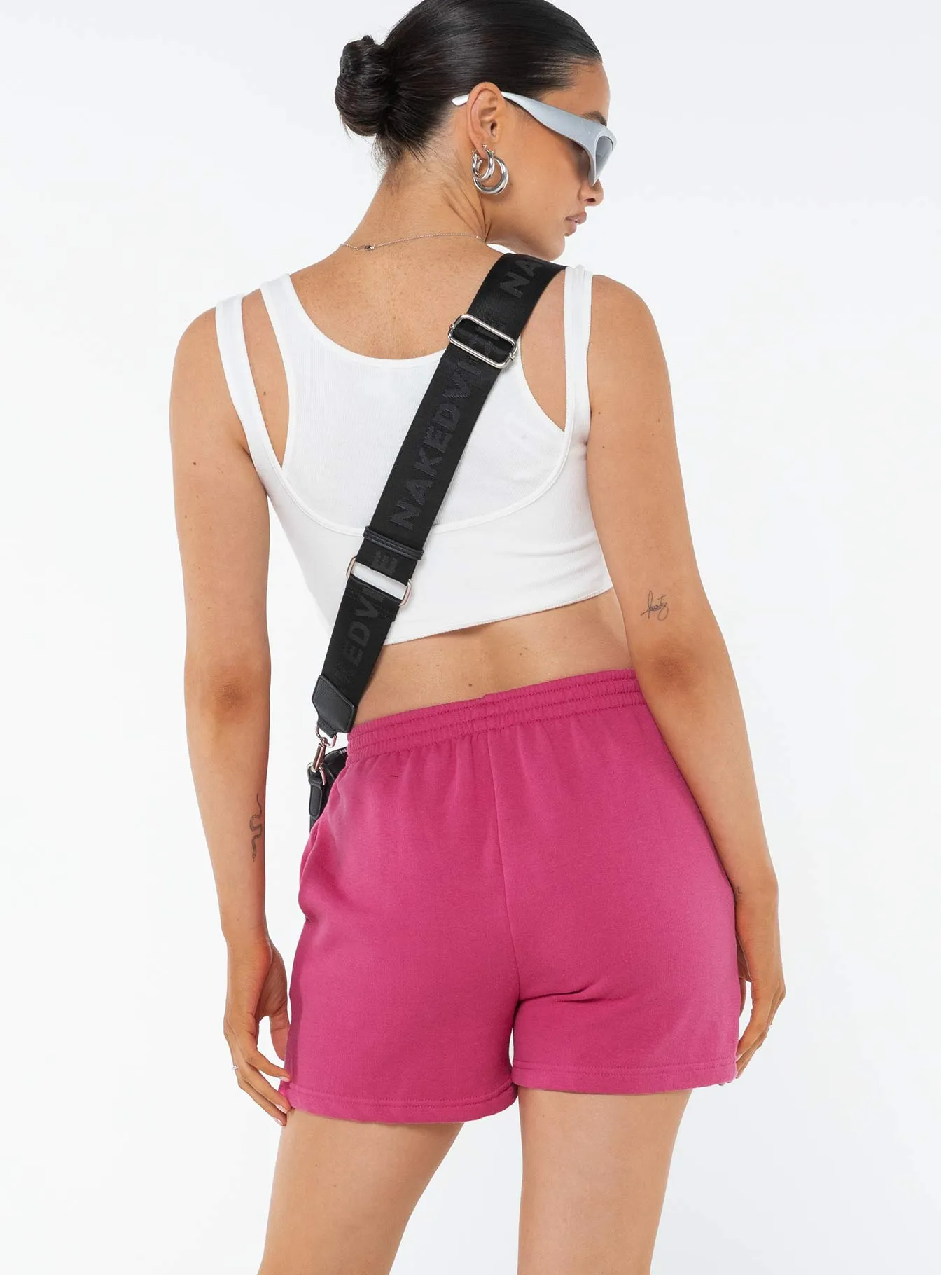 Cenzo Track Shorts Pink QuickAccessPockets FastDrying Inner Layer