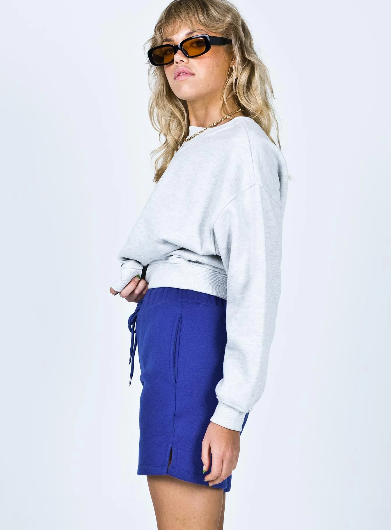 Varsity Sweat Shorts Blue NonIrritatingSeams