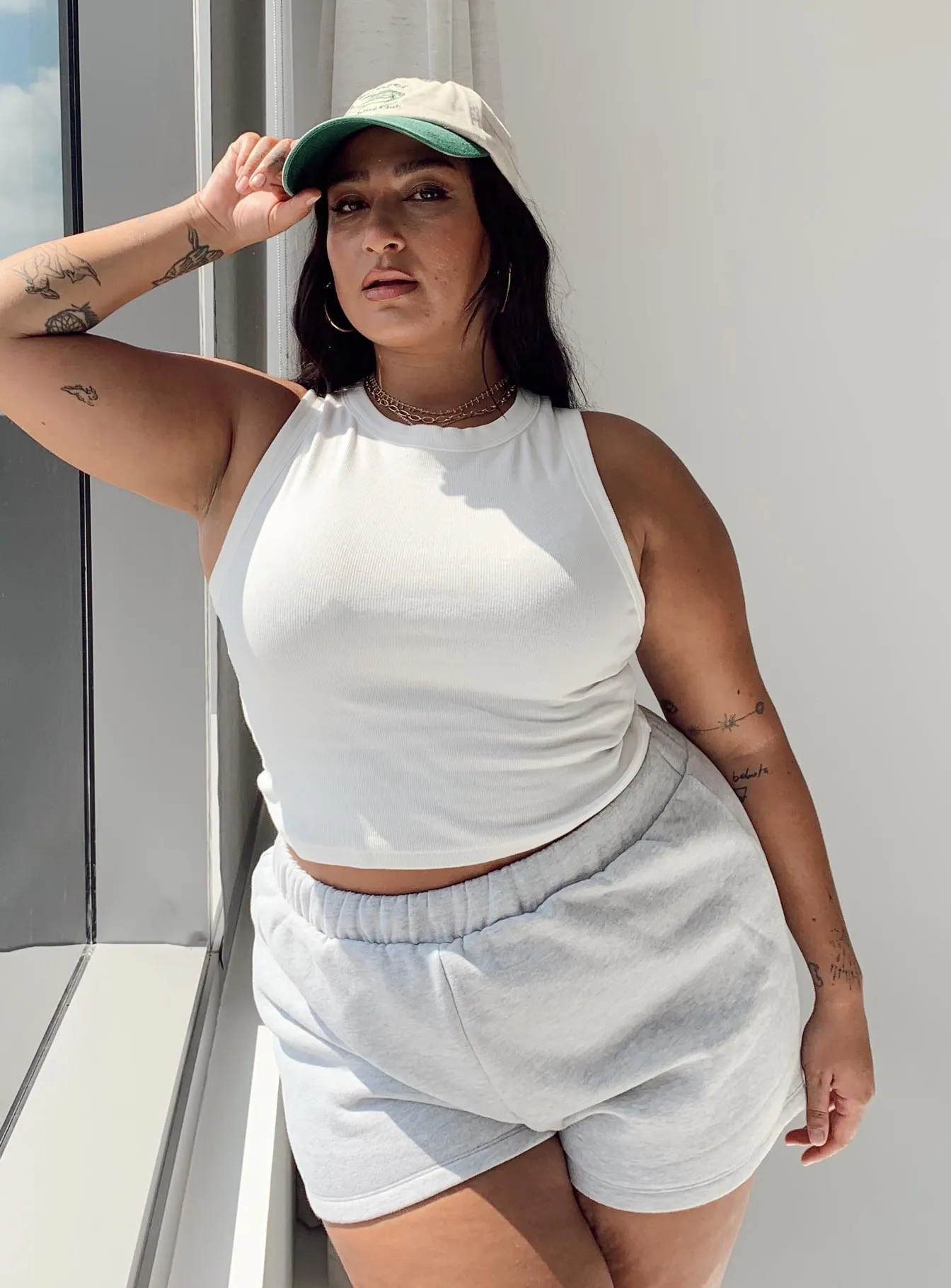 Florida Shorts Grey Curve Boho Free TactileStitching