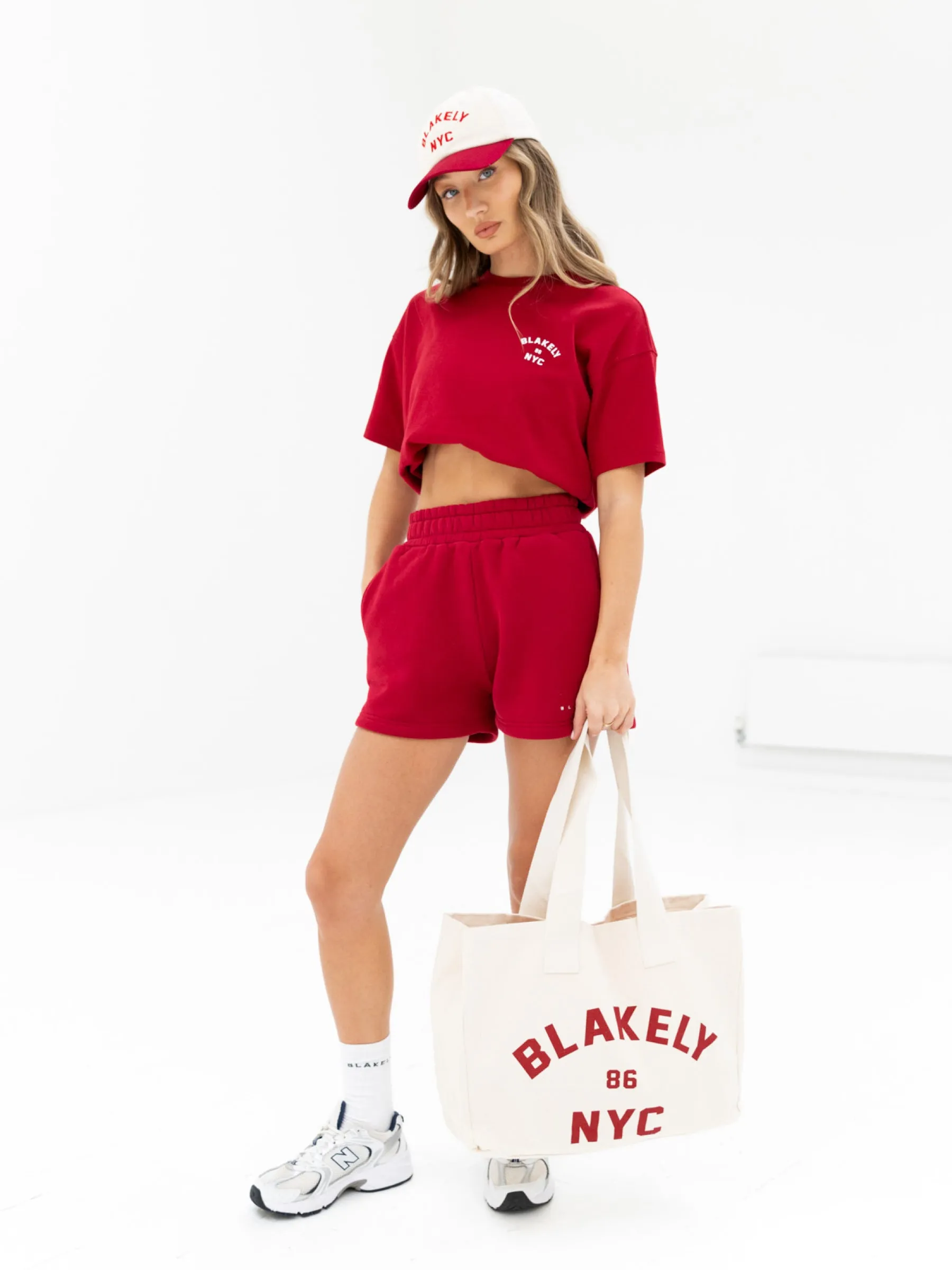 NYC Oversized T-Shirt - Cherry Red Oeko Tex Certified