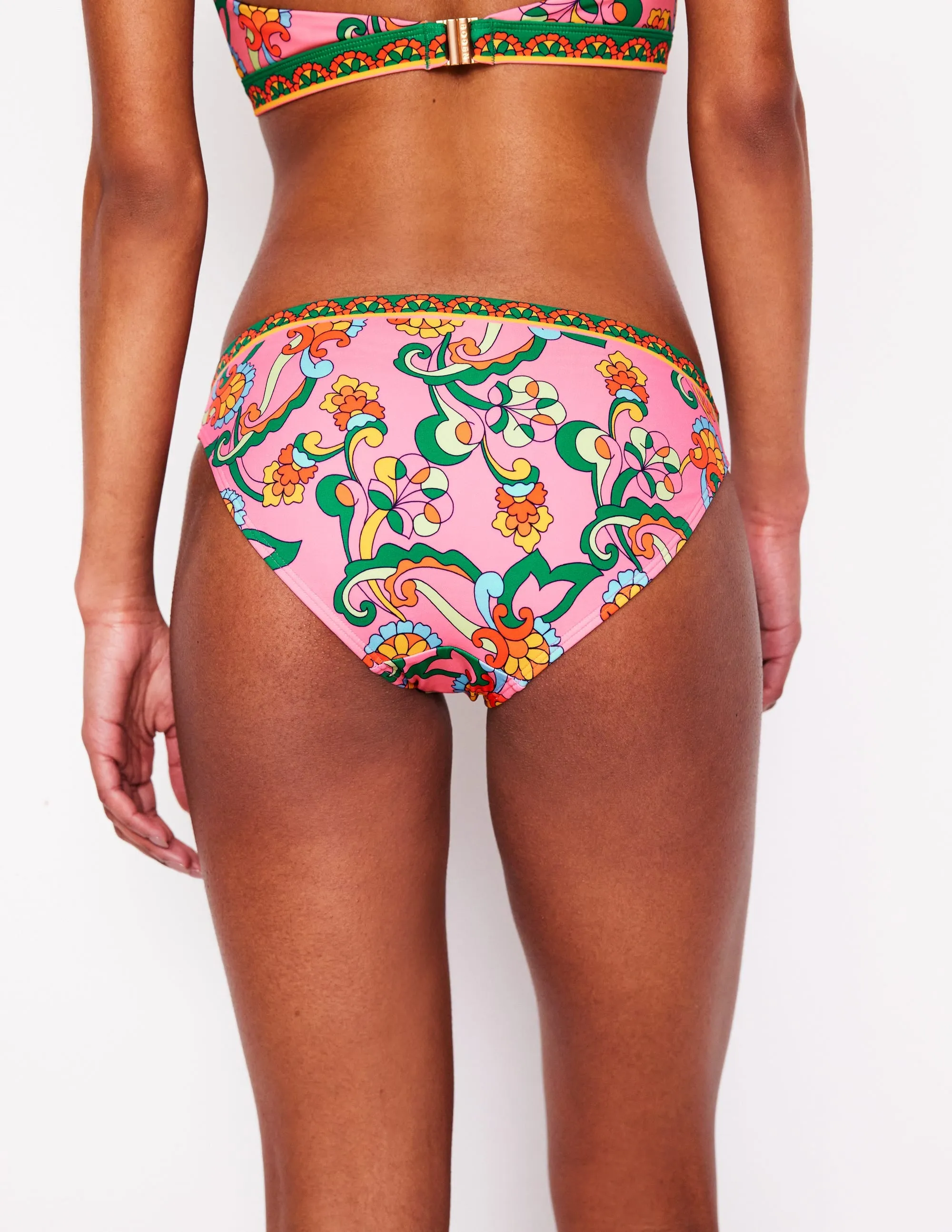 Classic Bikini Bottoms-Pink, Two-Tone-Design Multipurpose Layering