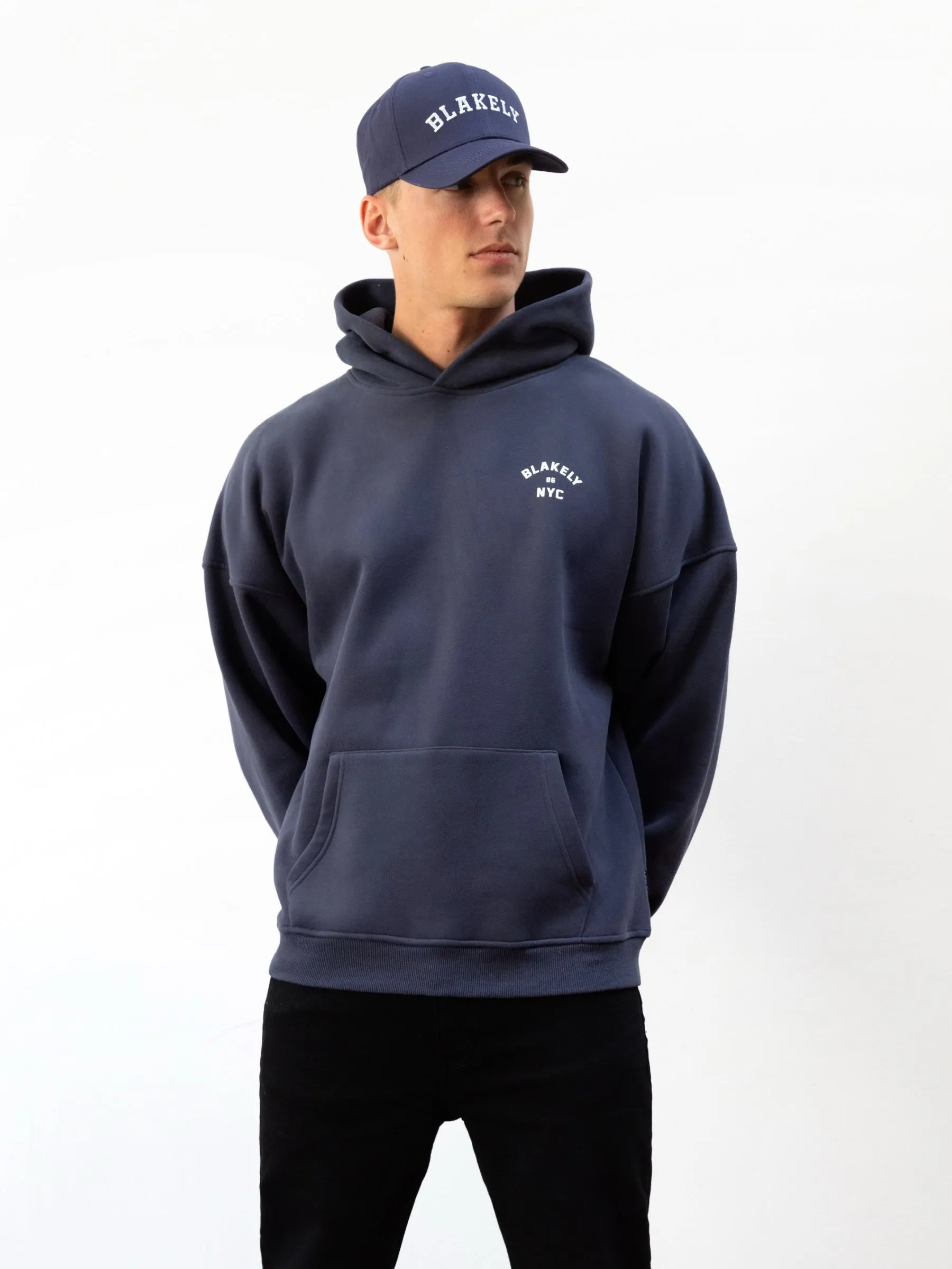 NYC Relaxed Hoodie - True Navy Lifestyle Mode Youthful Vibe