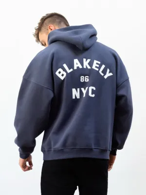 NYC Relaxed Hoodie - True Navy Raglan sleeves Winter Fashion