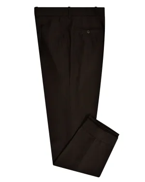 FadeResistantTreatment Brown Wool Birdseye Dress Pant