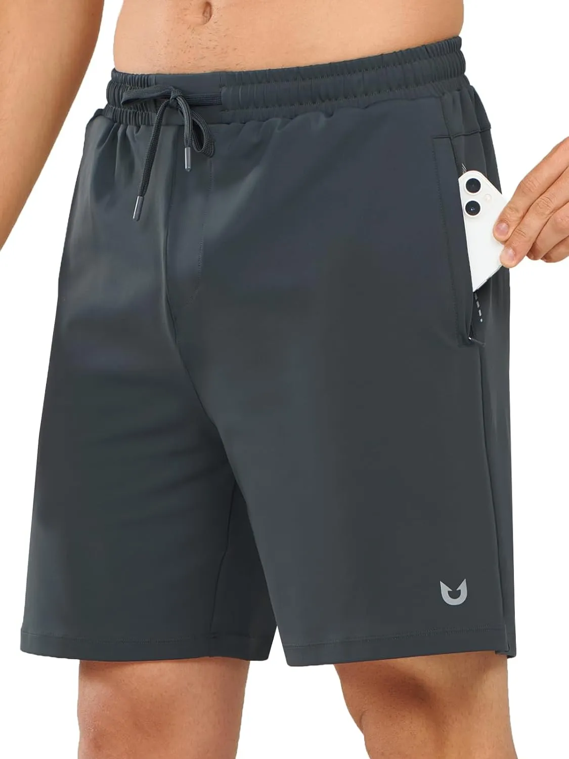 All Season Underwear Men's 7" Breathable Running Shorts with Pocket for Tennis, Gym & Training