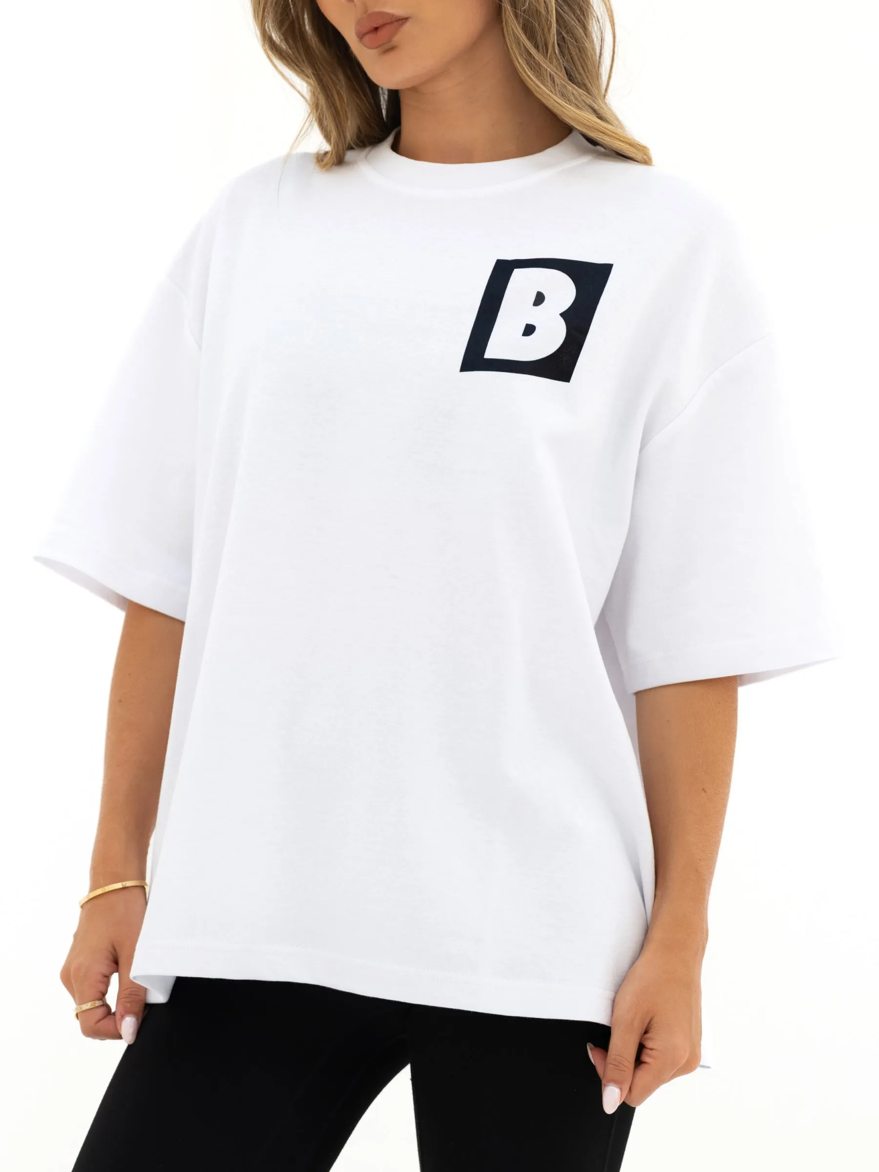 Cool Layer Wear Offset Ultra Oversized T-Shirt - Bright White